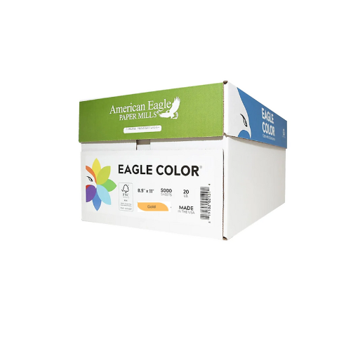 8.5" x 11" Color Copy Paper, 20 lbs., Gold, 500 Sheets/Ream