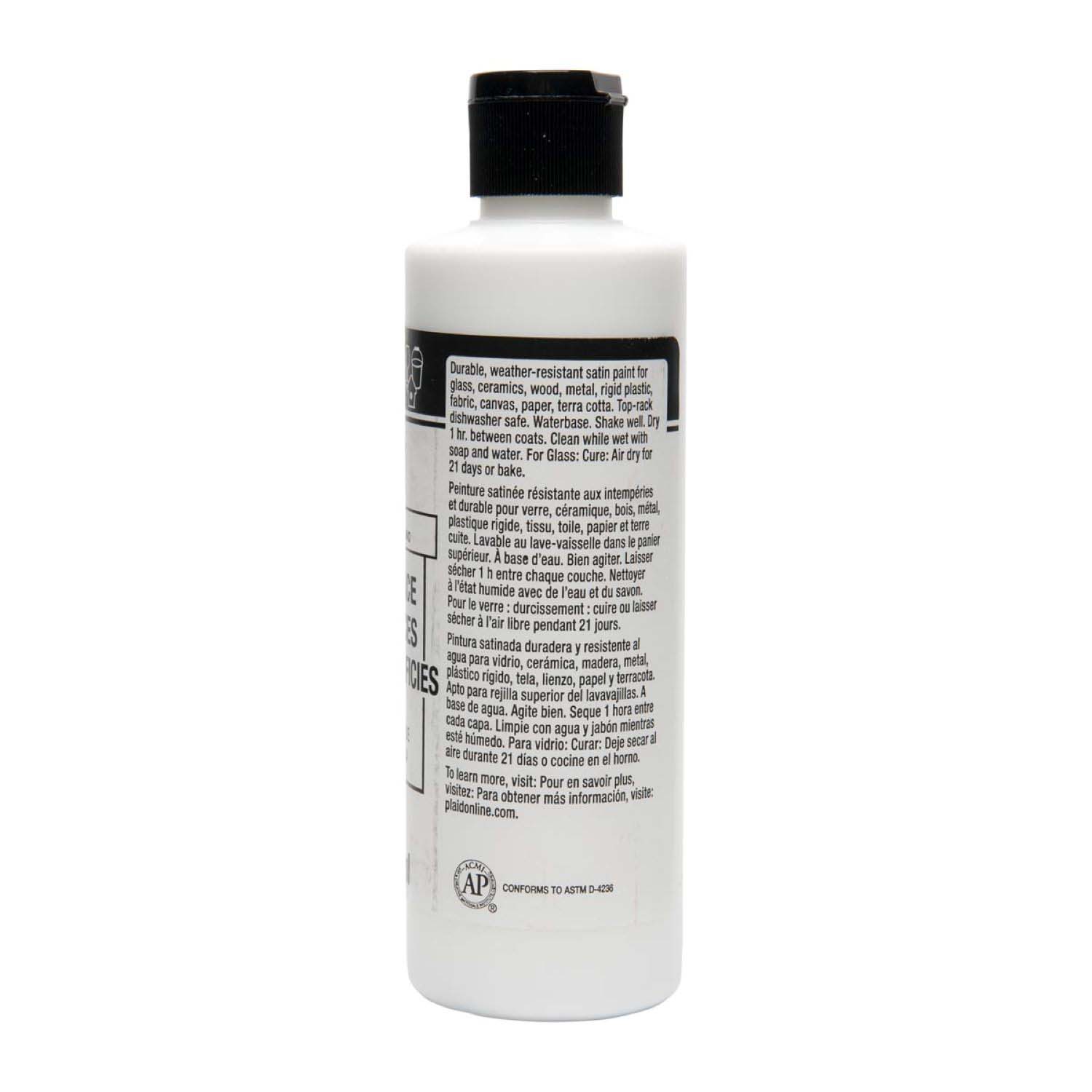 Acrylic Paint Multi-Surface Satin, 8oz., Titanium White