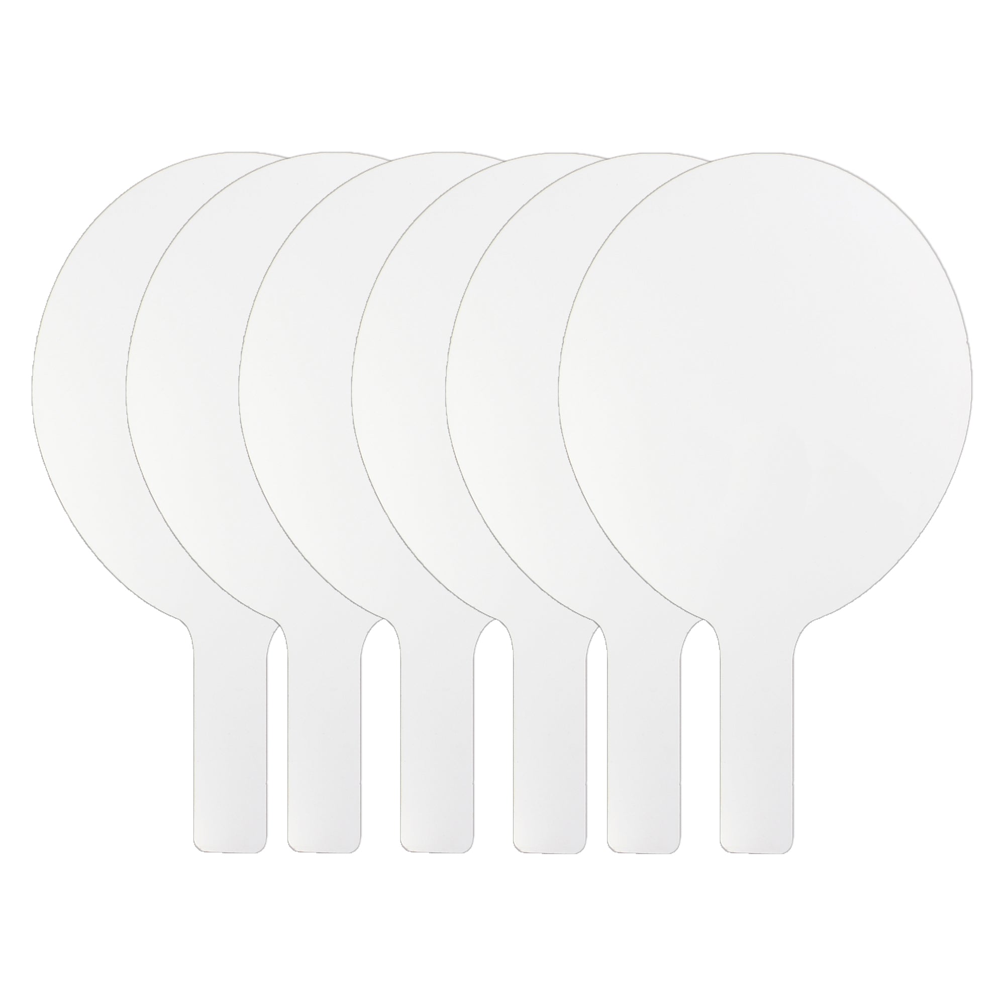 Oval Dry Erase Answer Paddles, 7" x 12", Pack of 6