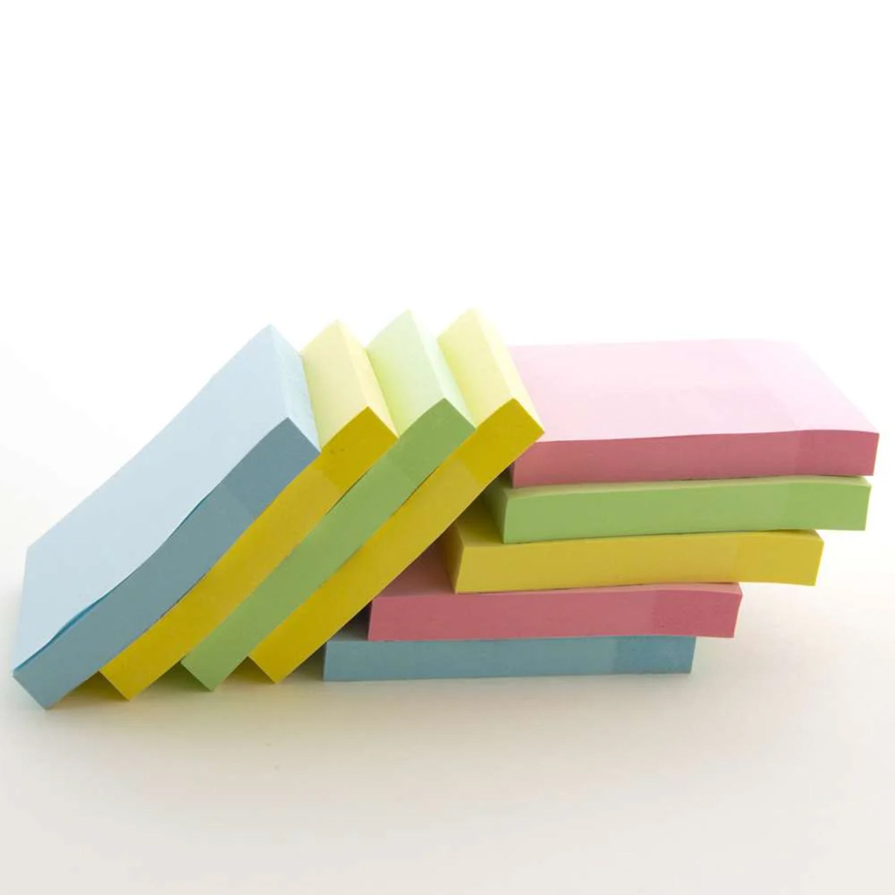 Stick On Notes, 3" x 3", Assorted, 100 Sheets, Pack of 12