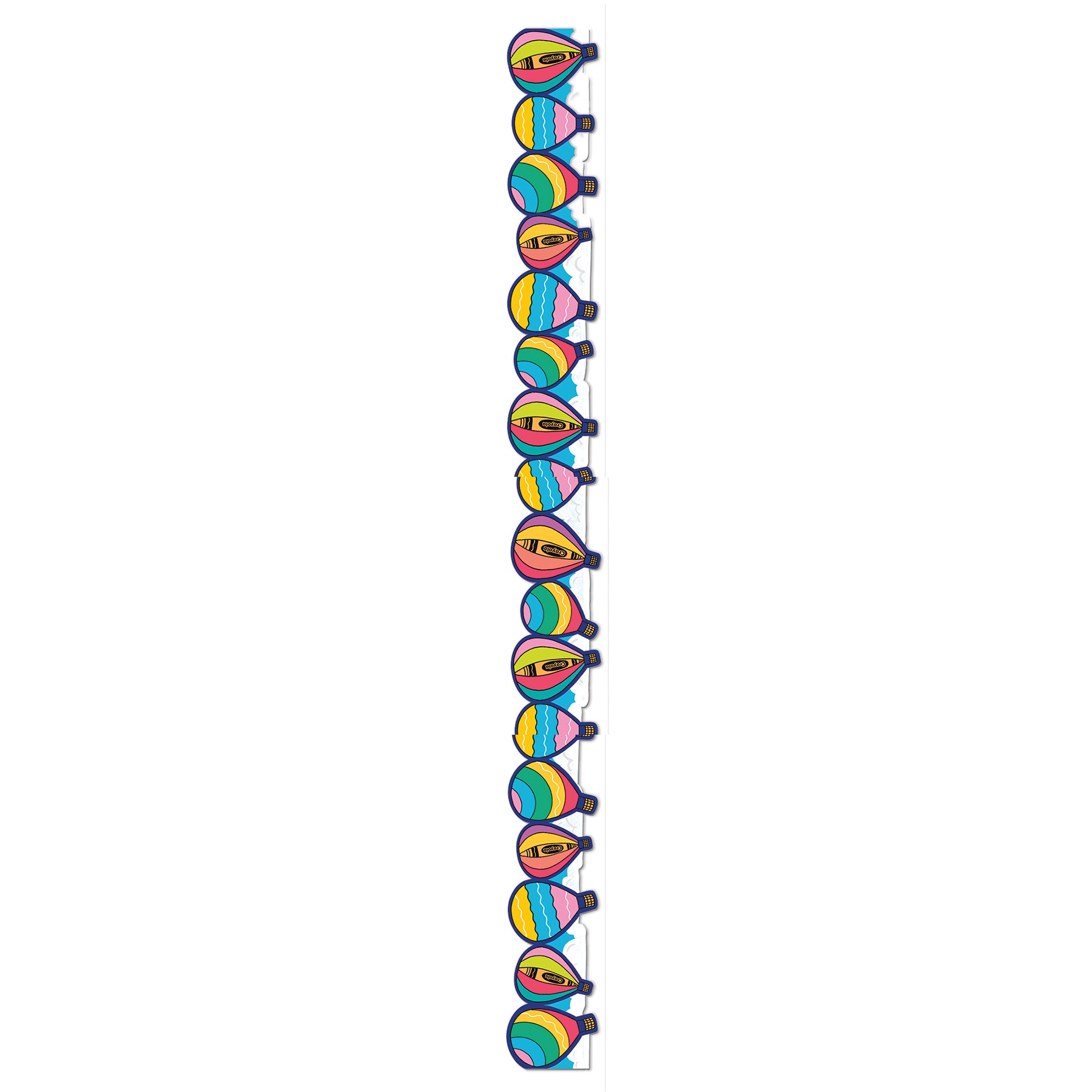 Crayola® Colors of Kindness Hot Air Balloons Extra Wide Die-Cut Deco Trim®, 37 Feet