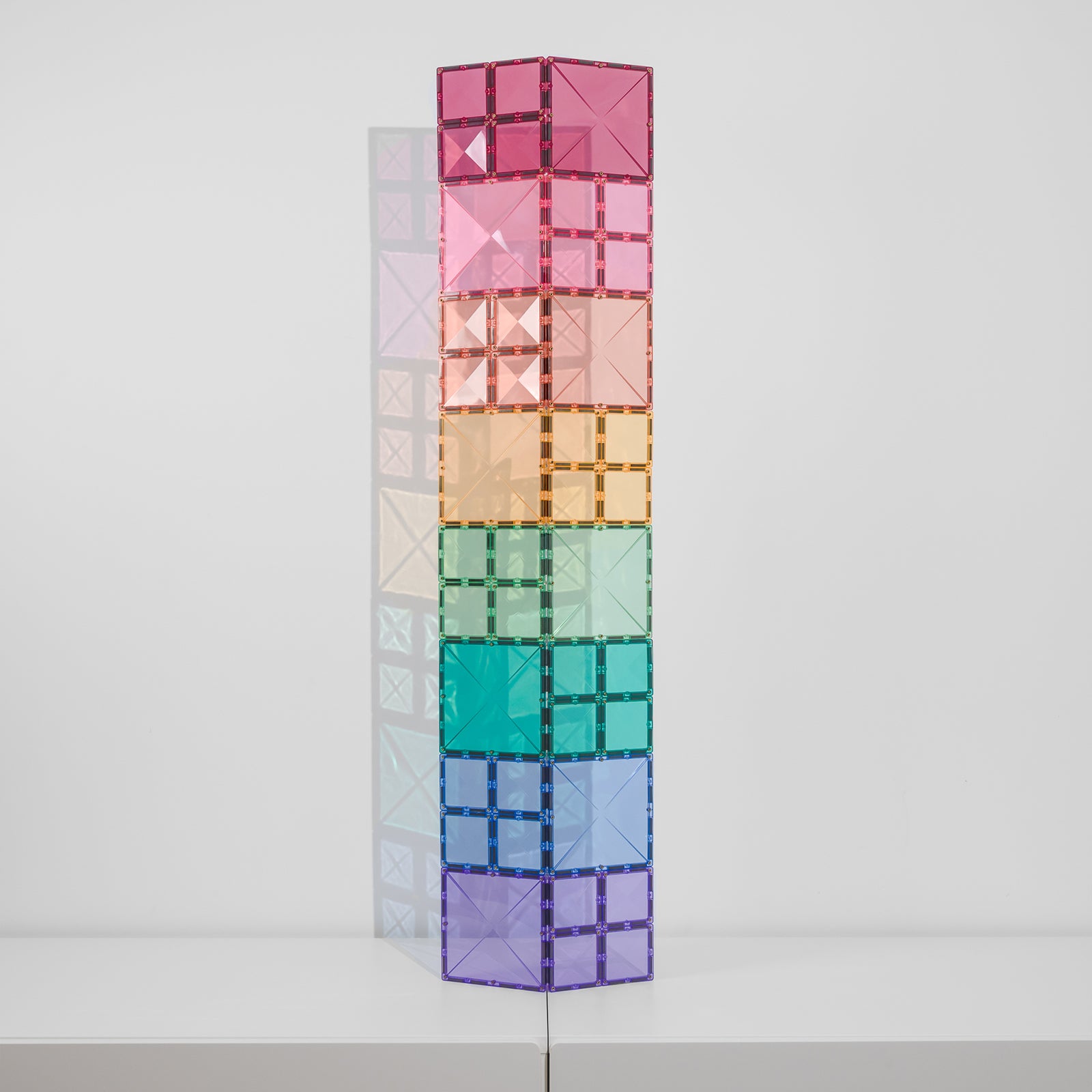 Magnetic Tiles Pastel Square Pack, 40 Pieces