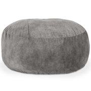 Jaxx Saxx 6 Foot Giant Bean Bag Chair - Padded Microvelvet, Pewter