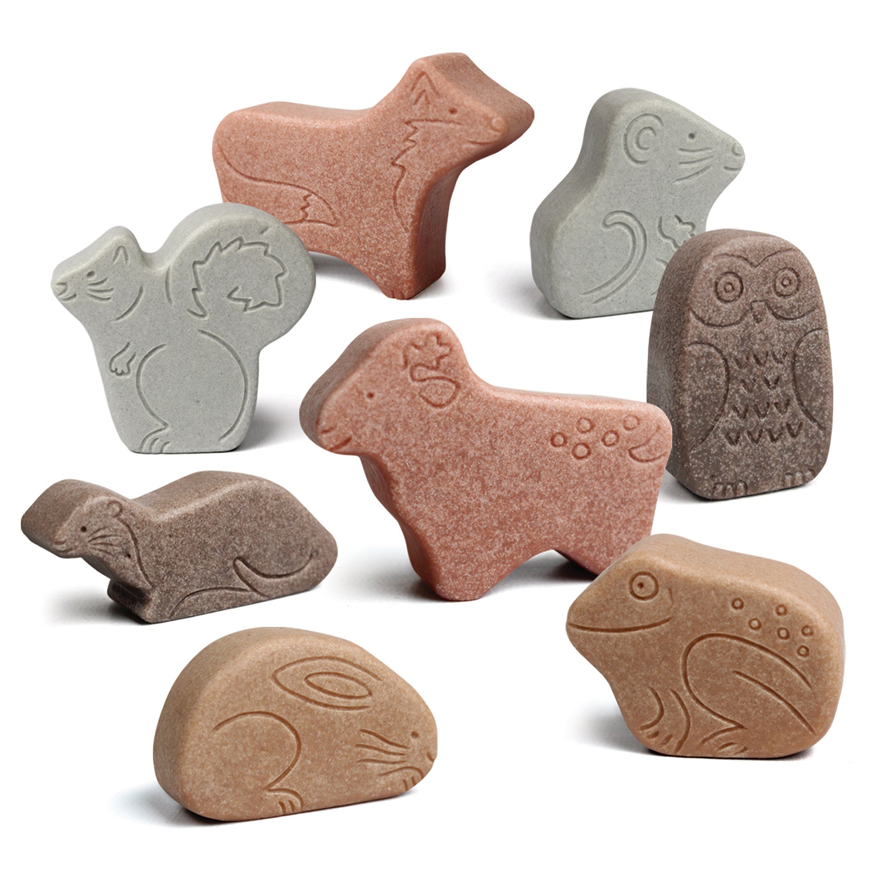 Little Lands – Woodland, Set of 8 Stone Figures