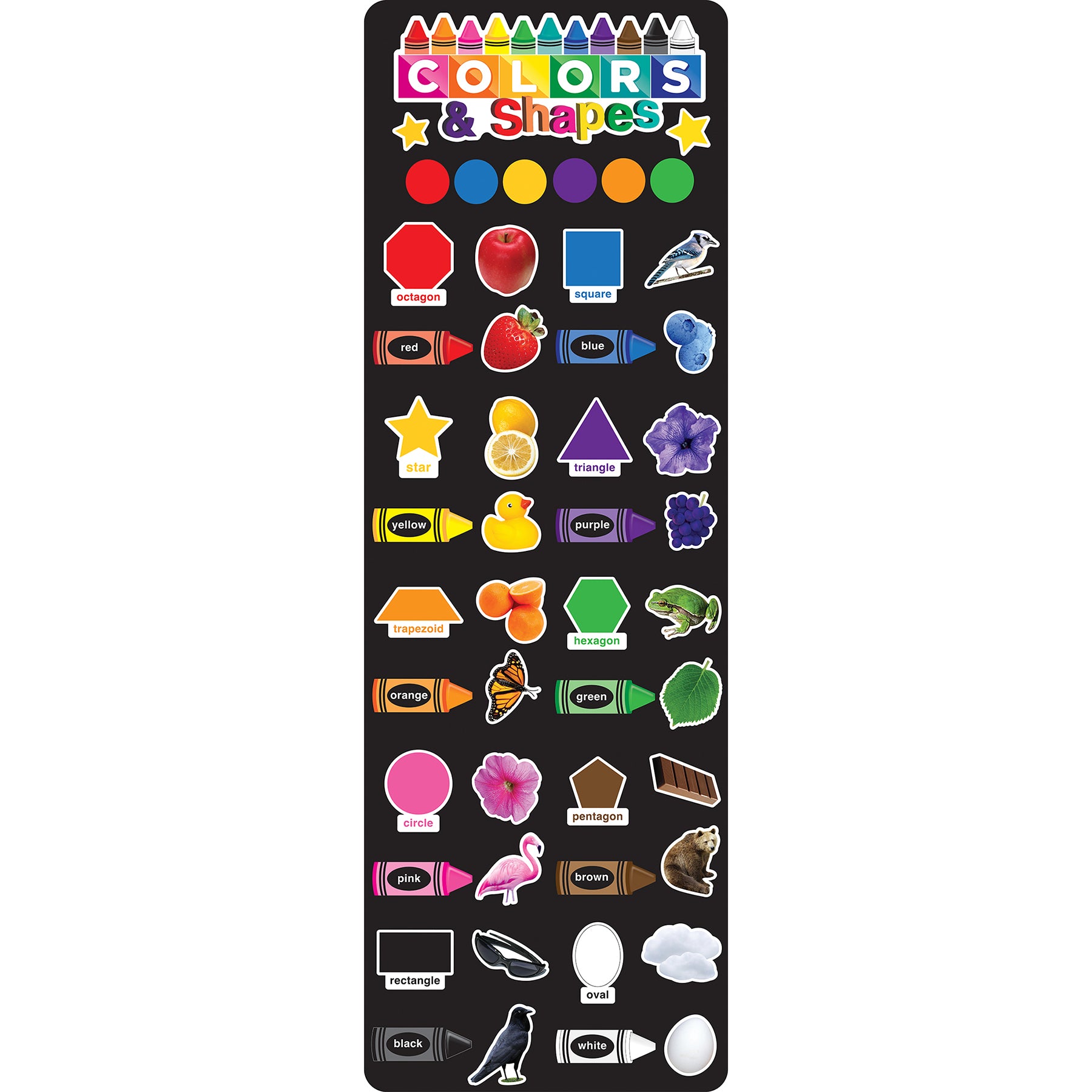 Smart Poly™, The Original Fun Mat™, Mat Runner, 15.5" x 47", Colors and Shapes