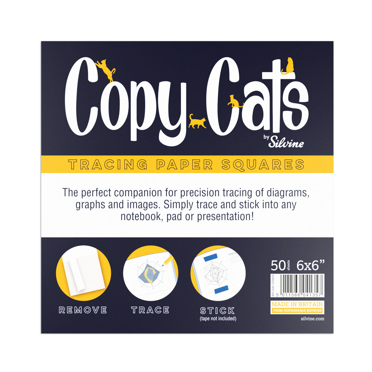 COPY CATS TRACING PAPER SQUARES 6X6