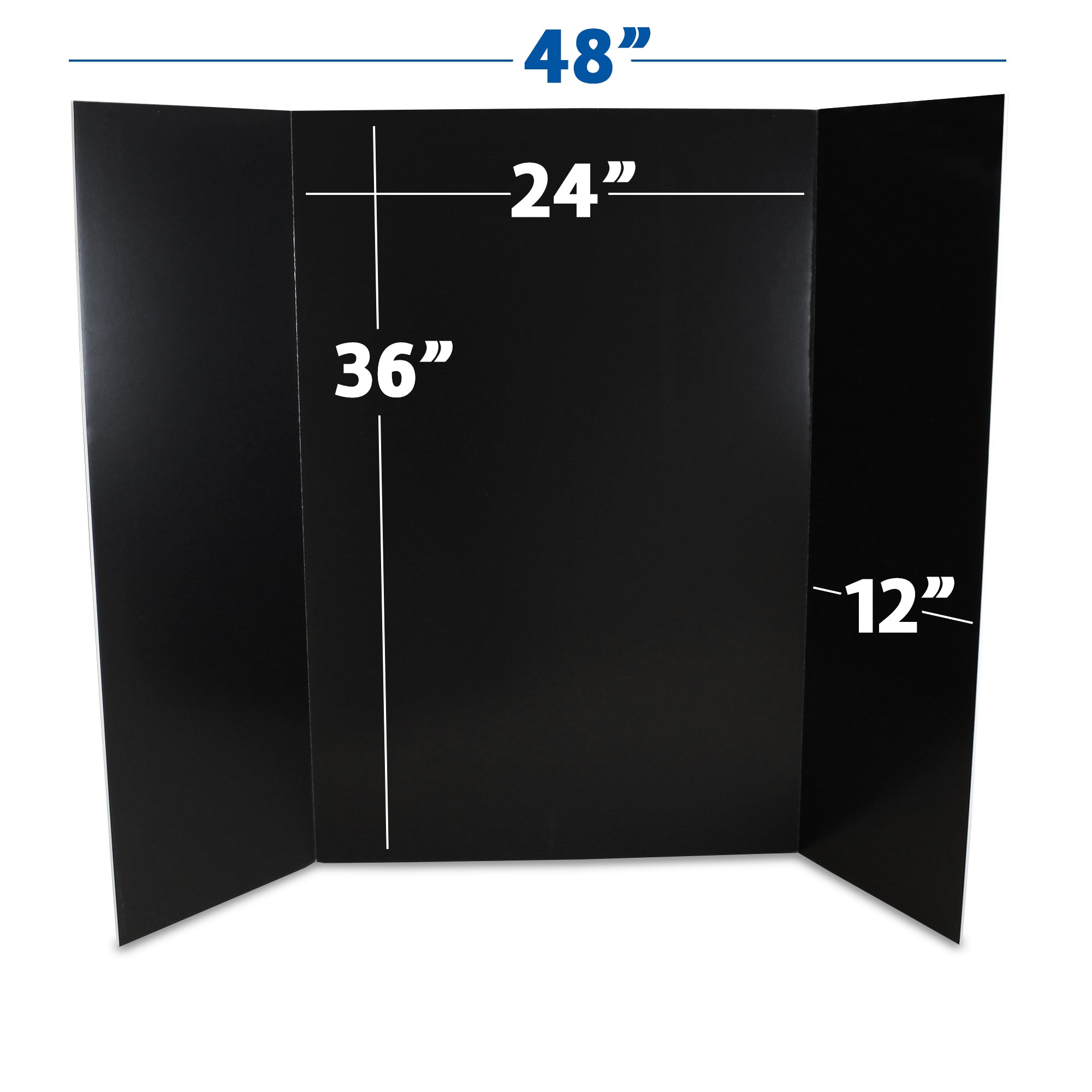 Foam Project Board, 36" x 48", Black, Pack of 3