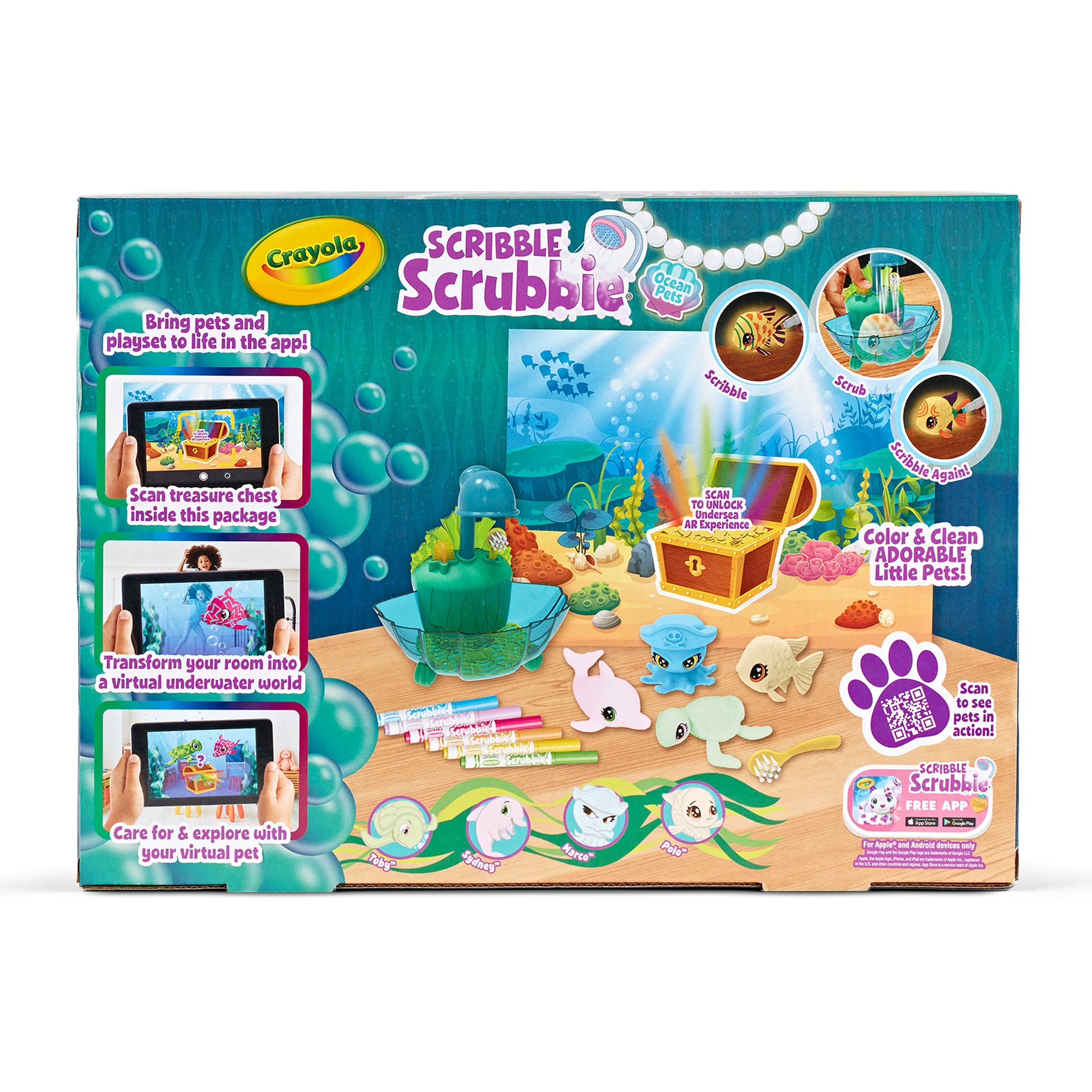 Scribble Scrubbie Ocean Pets Glow Lagoon
