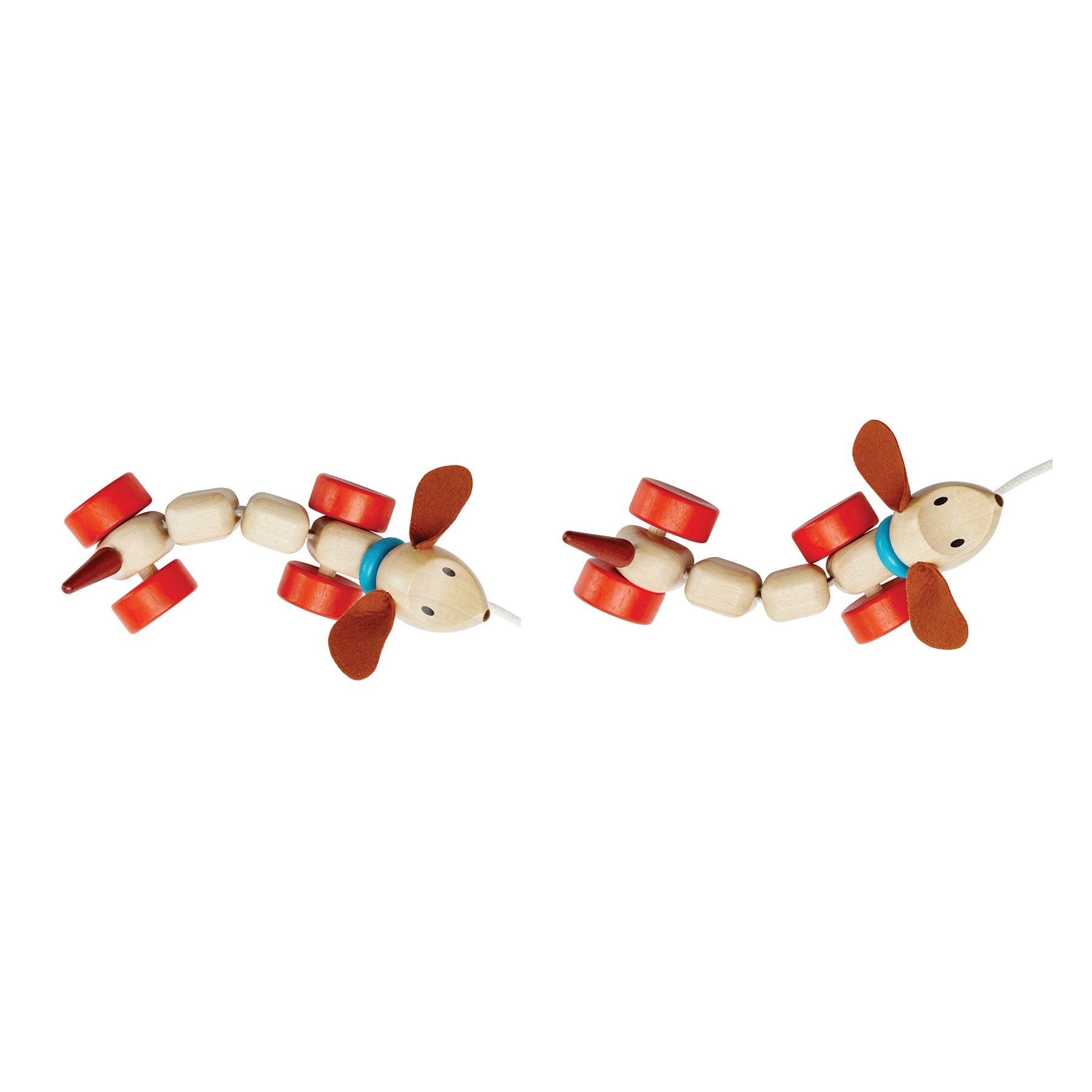 Happy Puppy Wooden Pull Toy