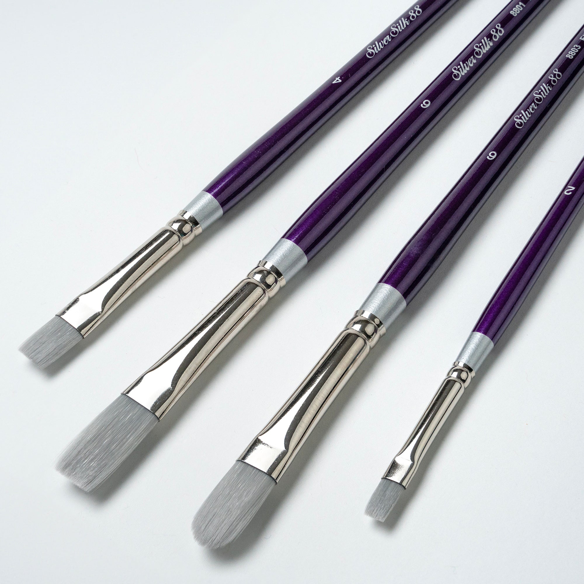 Silver Silk LH 4-Piece Brush Set
