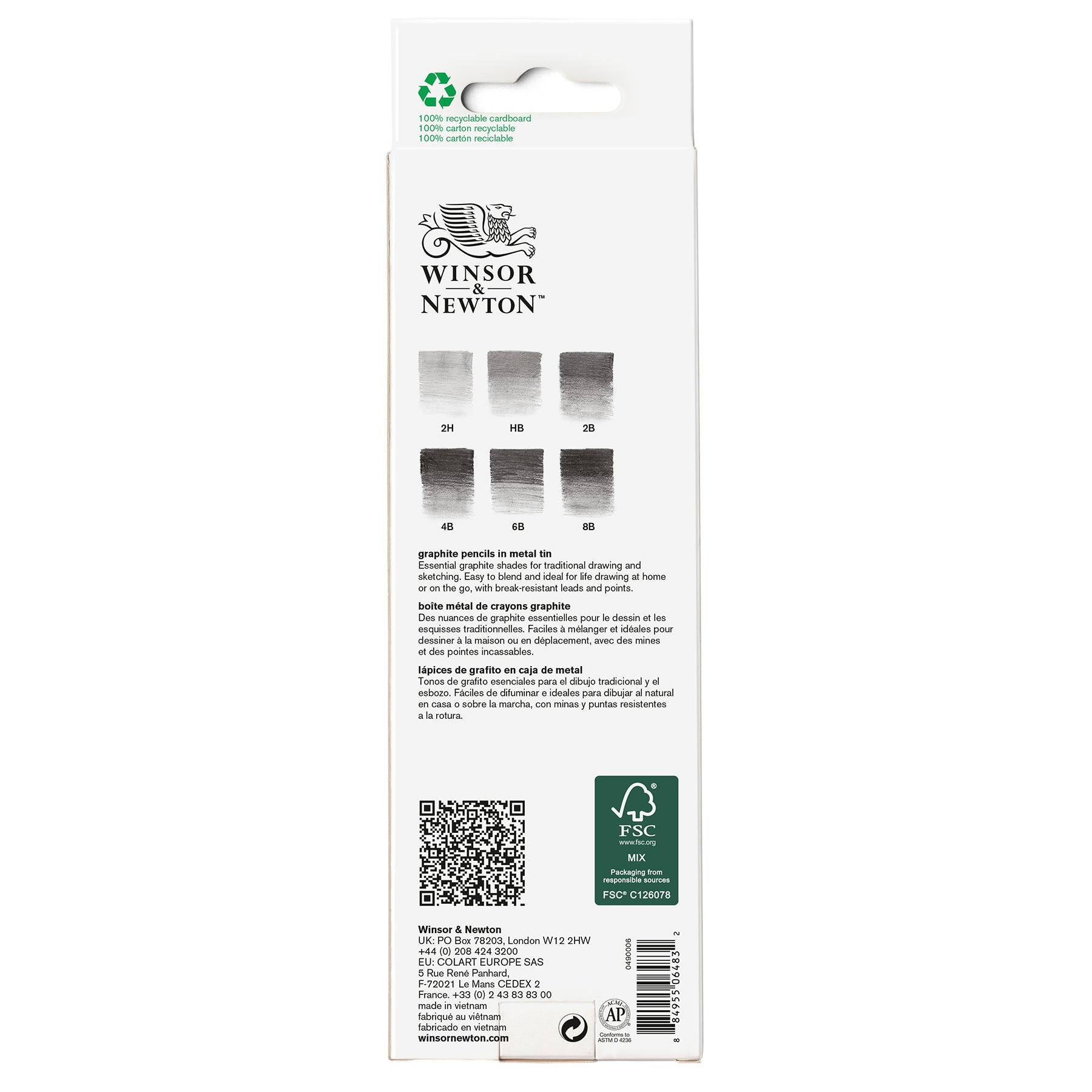 WN Studio Collection Graphite Pencil Tin - 6pc