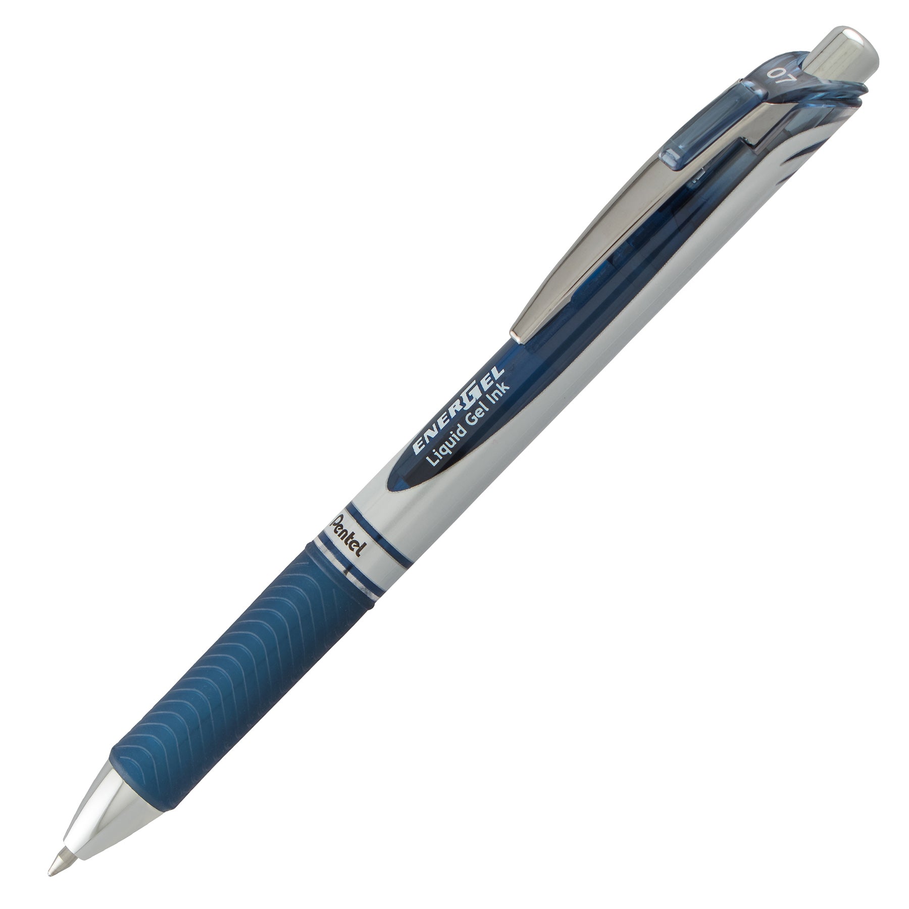 EnerGel RTX Retractable Liquid Gel Pen, (0.7mm) Metal Tip, Medium Line, Navy Blue Ink, 1 Dozen