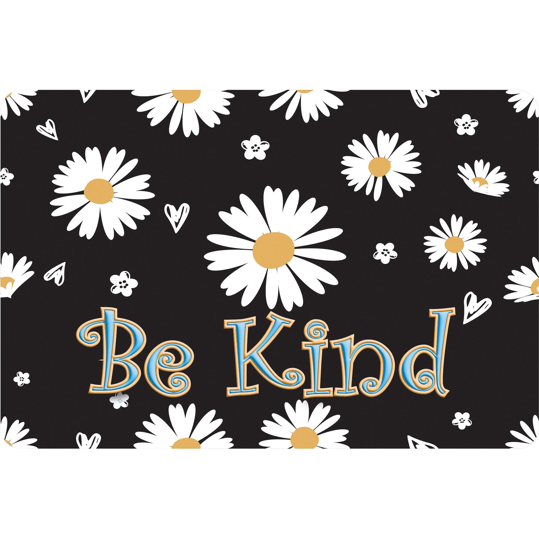 The Original Fun Mat® Computer Mouse Pad, 11.75x8 in, Be Kind, Daisies
