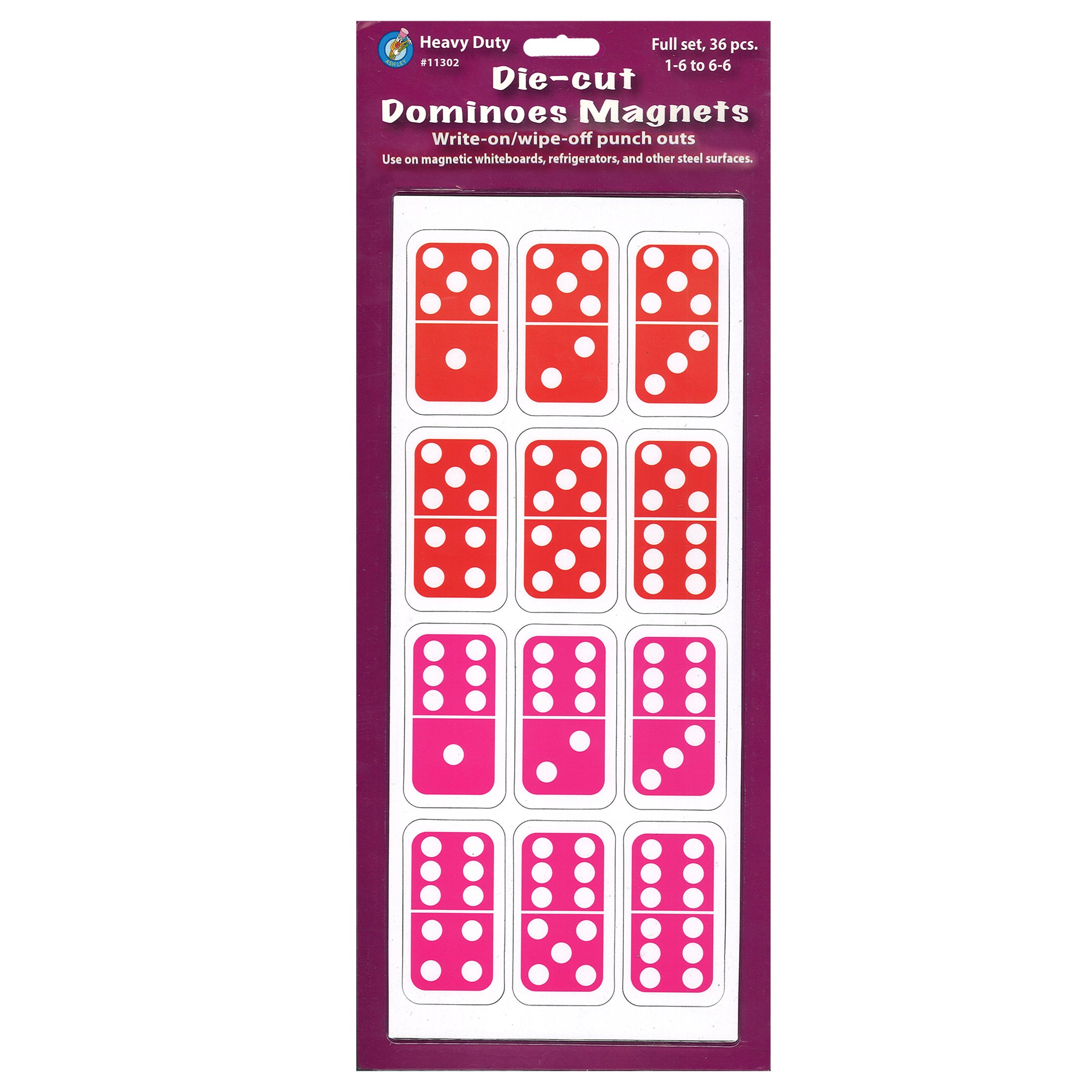 Die-Cut Magnetic Dominoes, 36 Pieces
