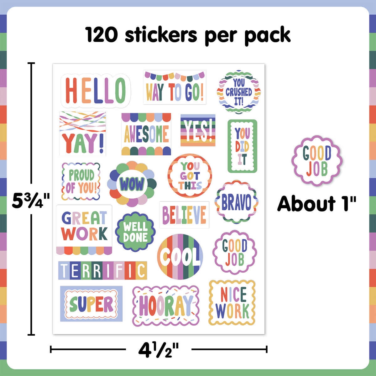 (3 PK) COLOR CRUSH STICKERS