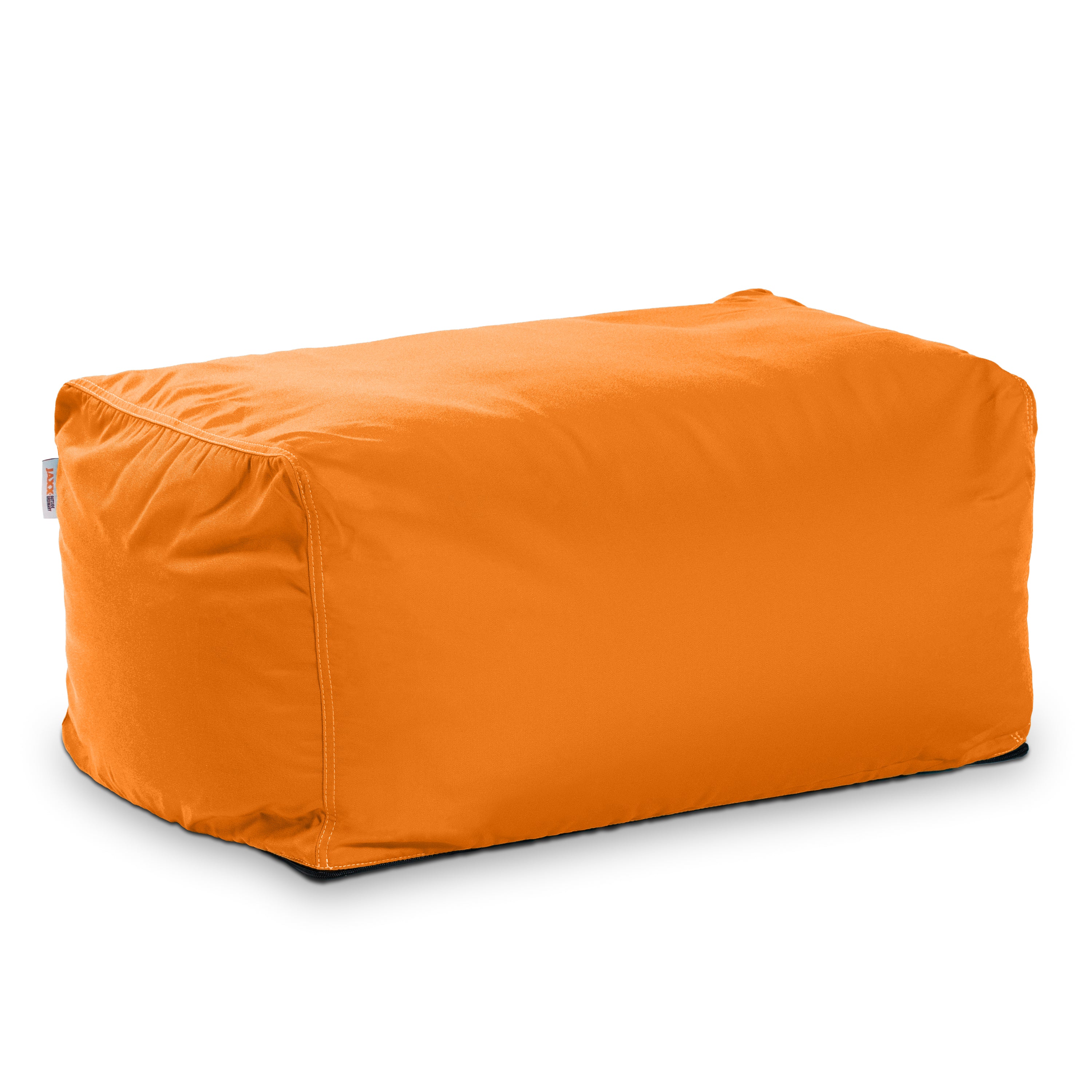 Jaxx Leon Outdoor Bean Bag Ottoman, Tangerine