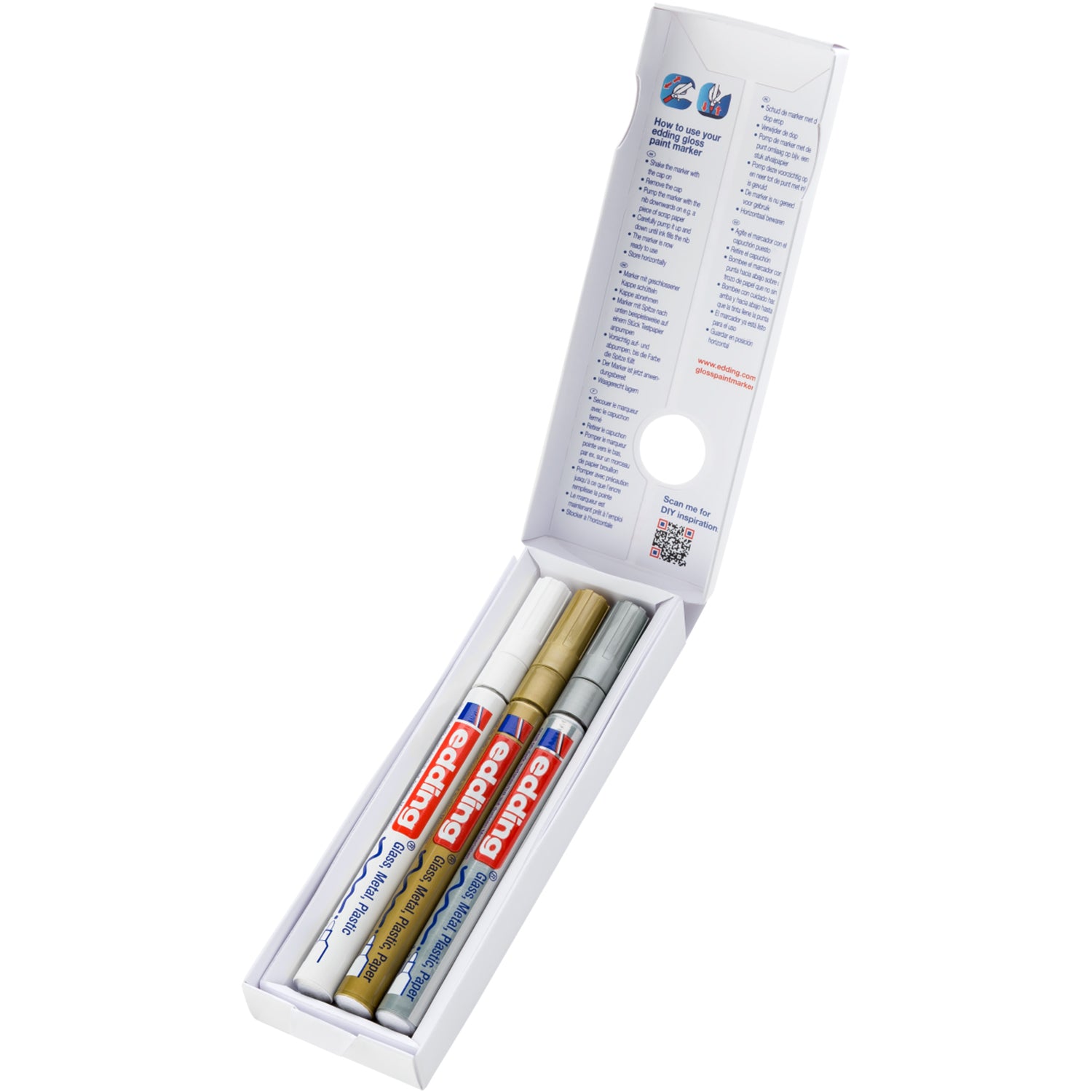 edding 751 Gloss Paint Marker - Set of 3 - Metallic