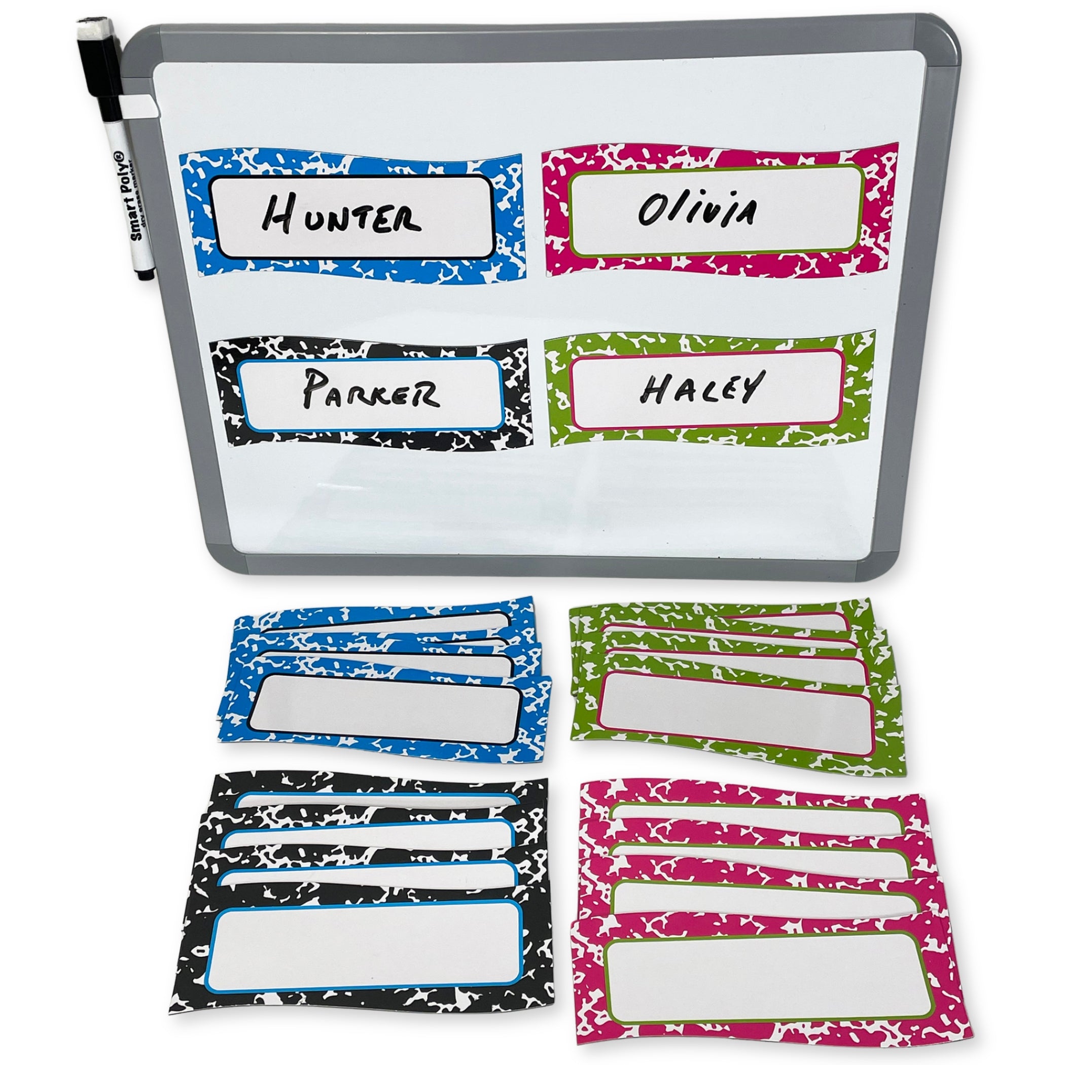 FLAG CUT MAGNETIC NAME PLATES 20CT