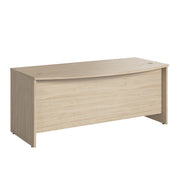 Bush Business Furniture Studio C 72W x 36D Bow Front Desk in Natural Elm - 71.02" Width x 35.43" Depth x 29.84" Height