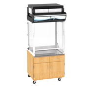 Large Mobile Fume Hood Cabinet W/Fume Hood,Oak