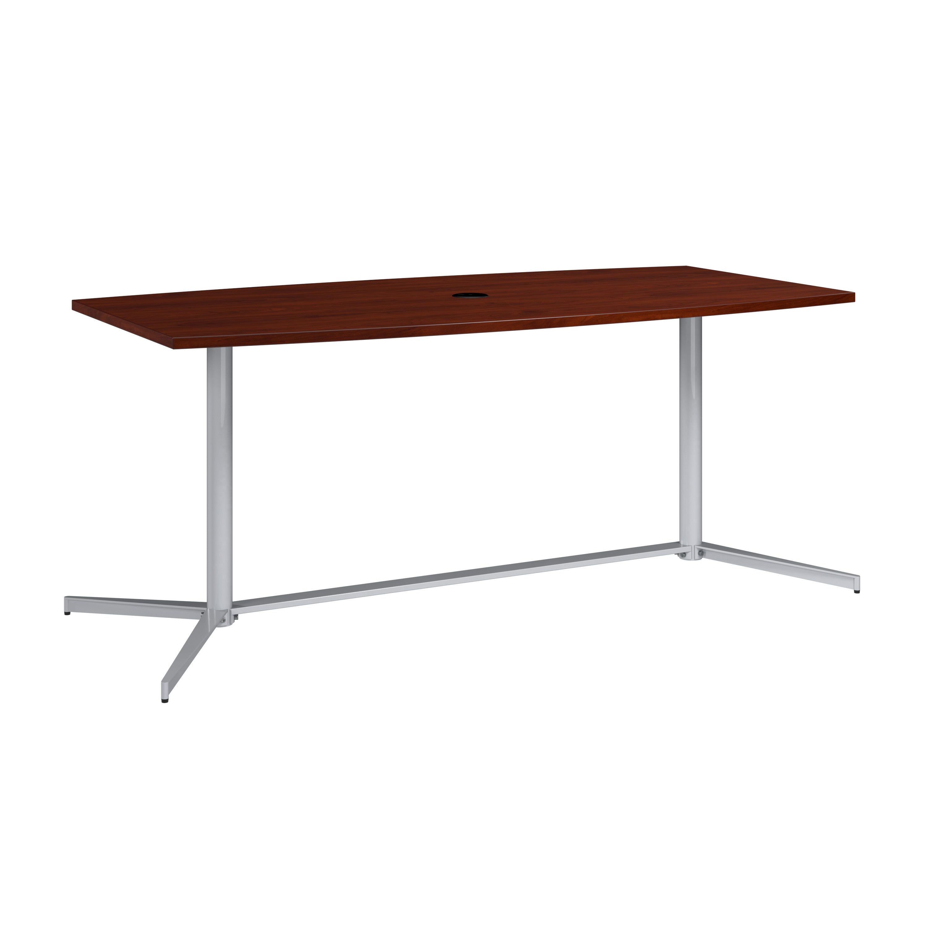 Bush Business Furniture 72-inch Office Conference Table with Metal Base in Hansen Cherry - 73.25" Width x 35.98" Depth x 30.28" Height