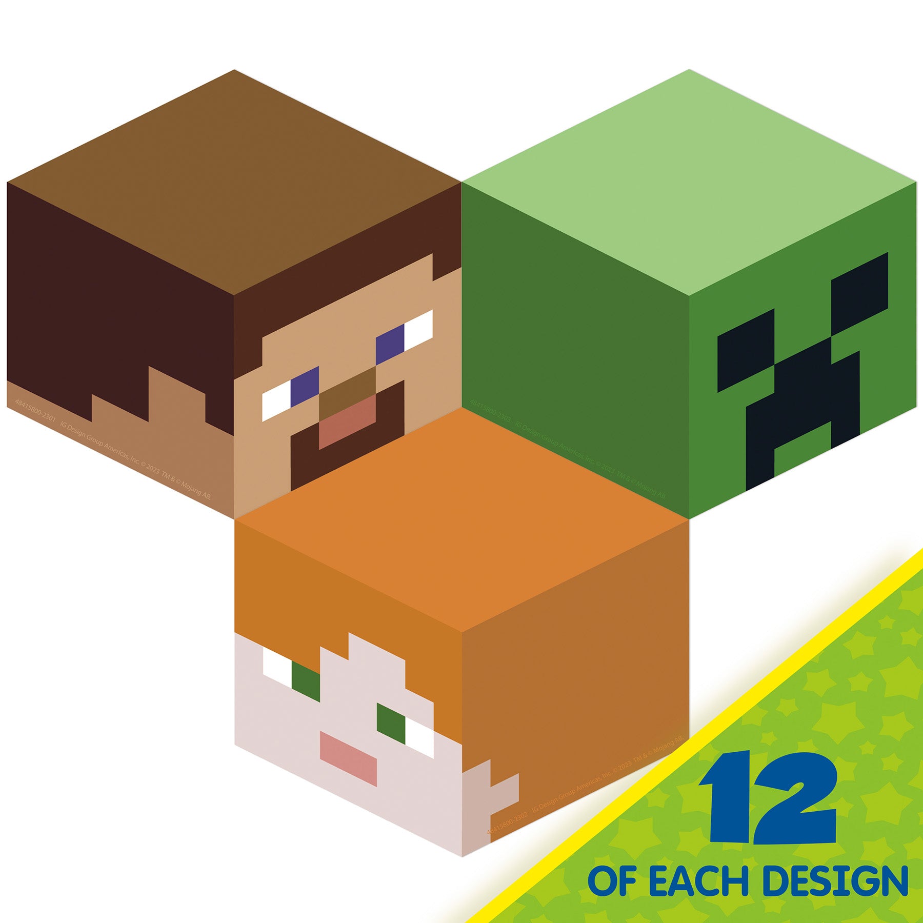 Minecraft Assorted Paper Cut Out, Pack of 36