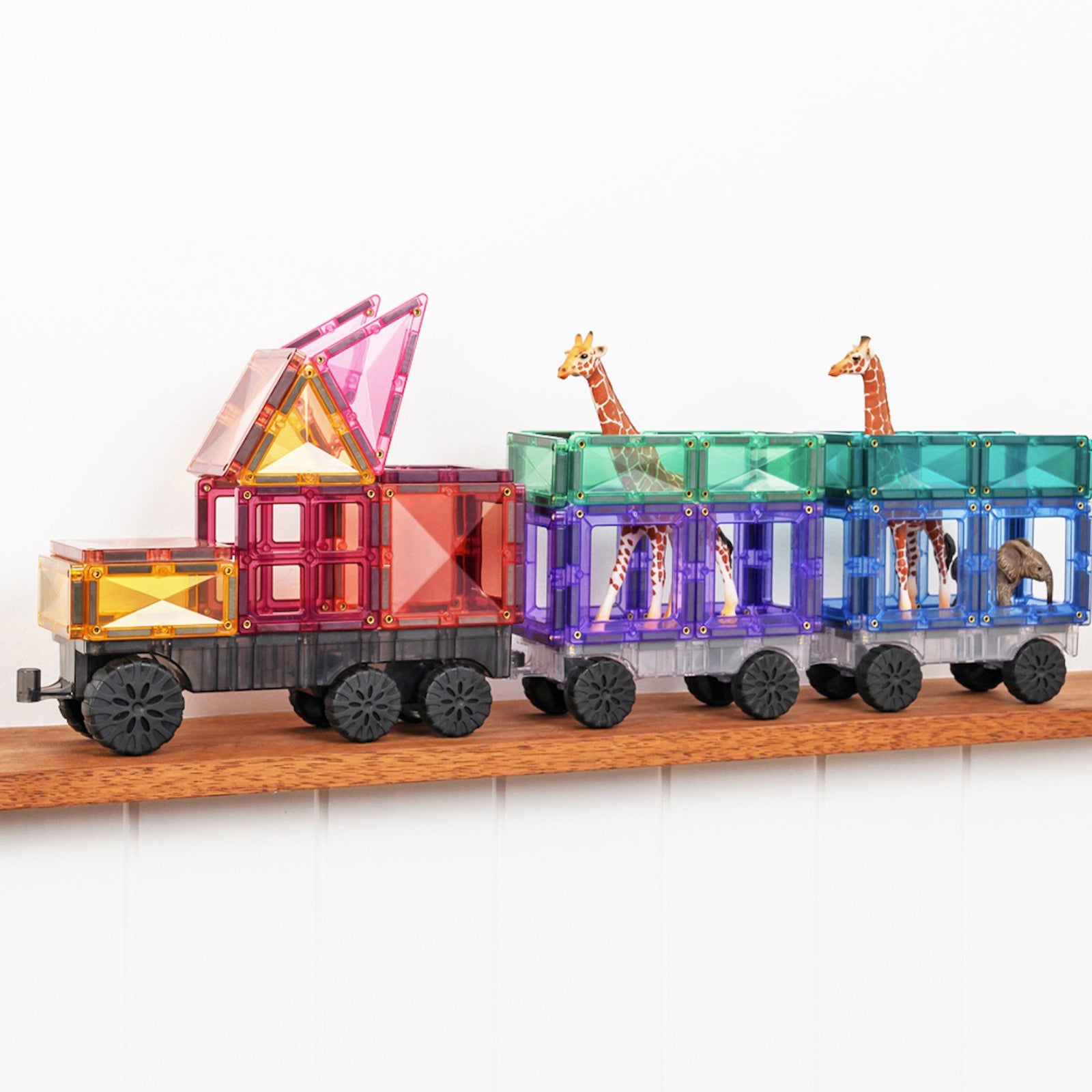 Magnetic Tiles Pastel Transport Pack, 50 Pieces