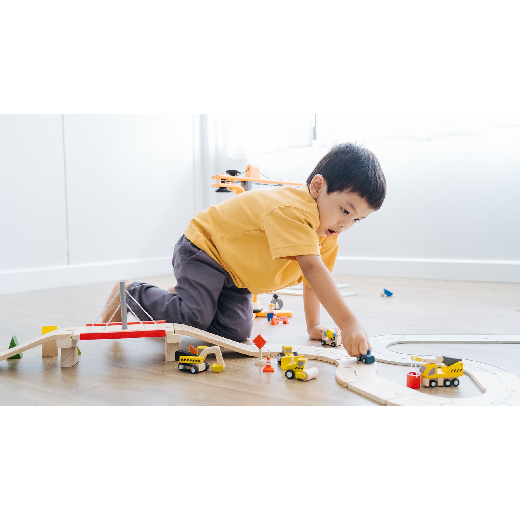 Wooden Road Construction Playset