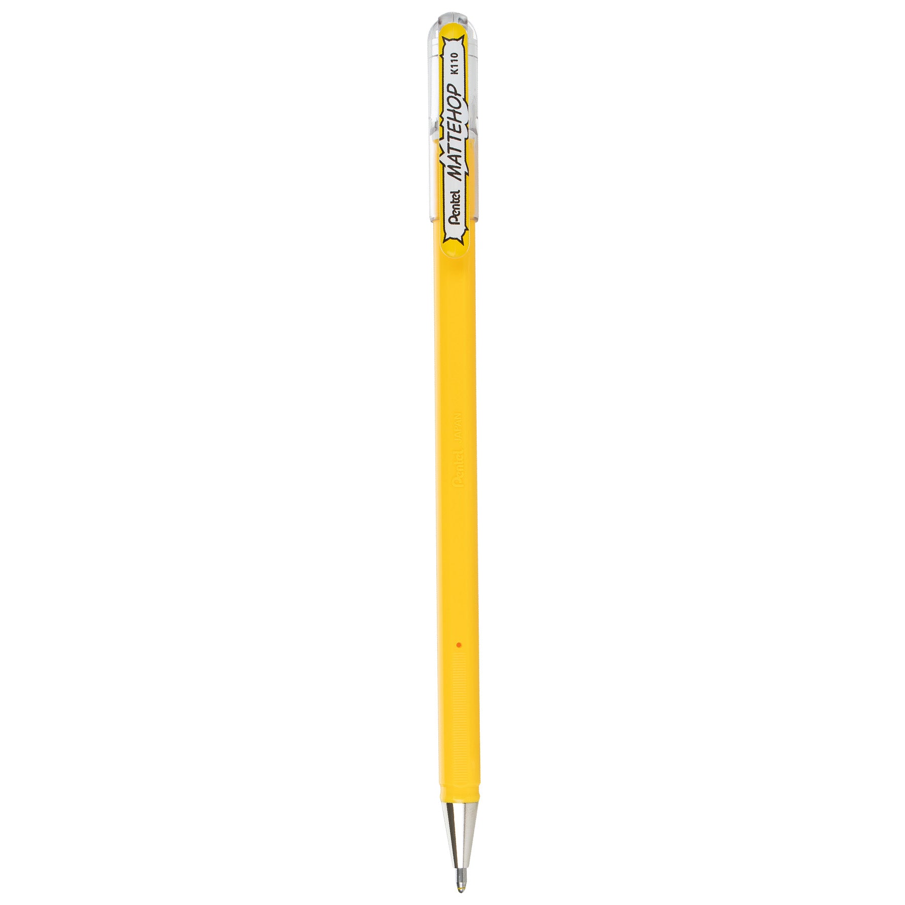 Hybrid MATTEHOP Gel Roller, 1.0mm, Matte Yellow Ink, Pack of 12