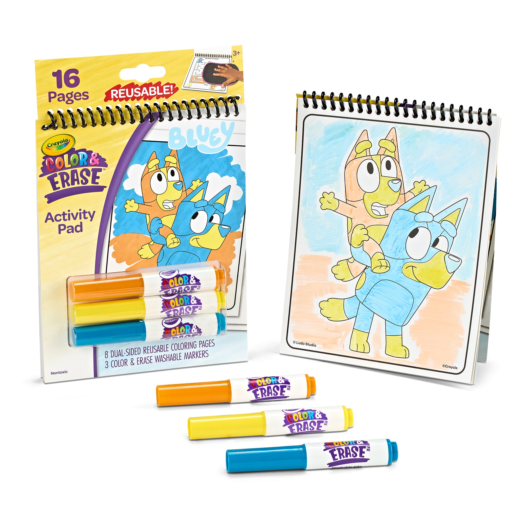 Color & Erase Reusable Activity Pad, Bluey