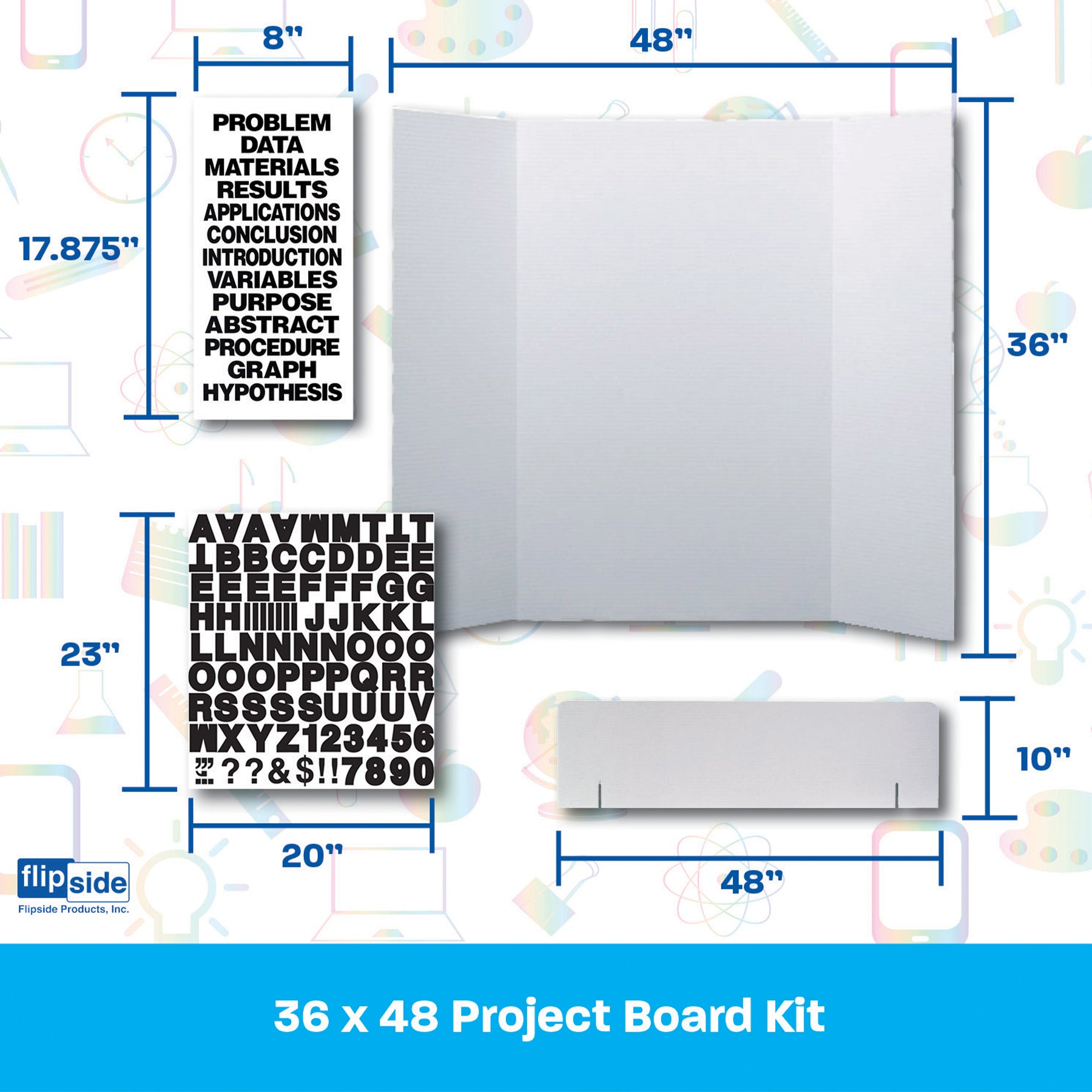 Project Board Kit 36" x 48", Pack of 24 Complete Kits