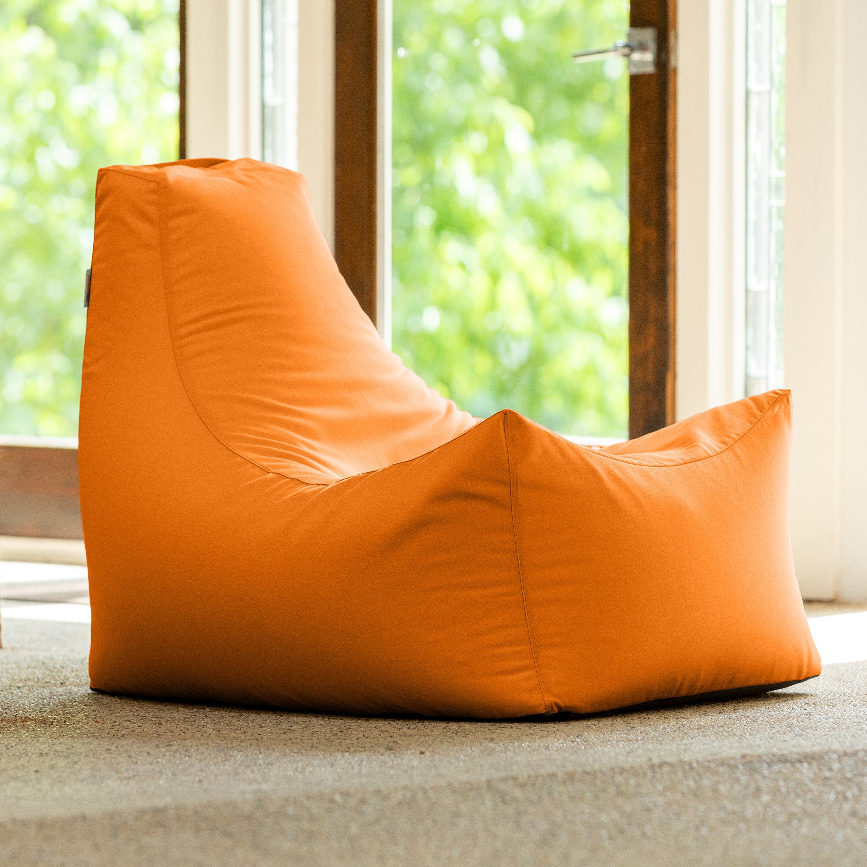Jaxx Juniper Outdoor Bean Bag Patio Chair & Poolside Lounge, Tangerine