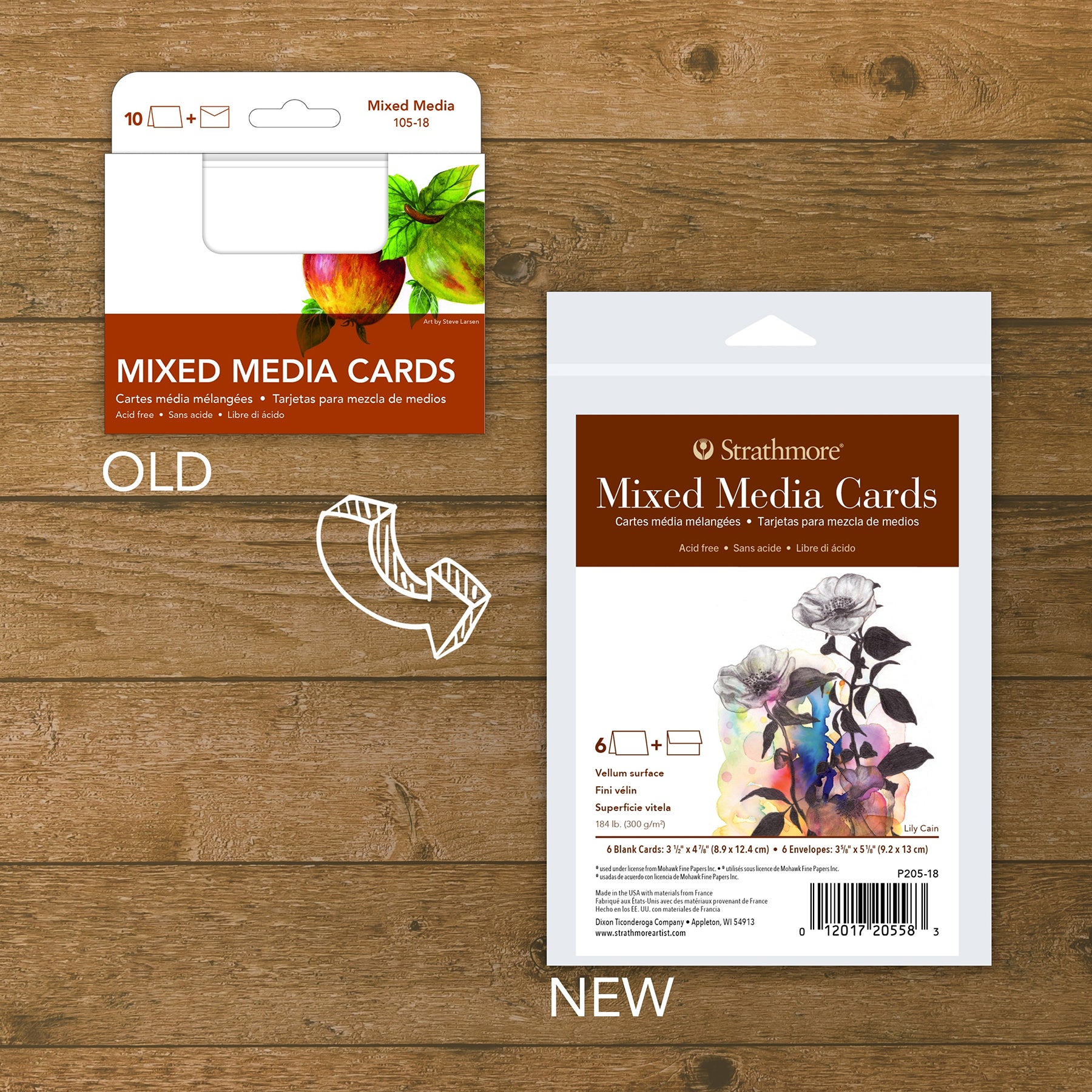 400 Series Mixed Media Cards & Envelopes, Anniversary Size, 3.5x4.875 inch, 6 Pack