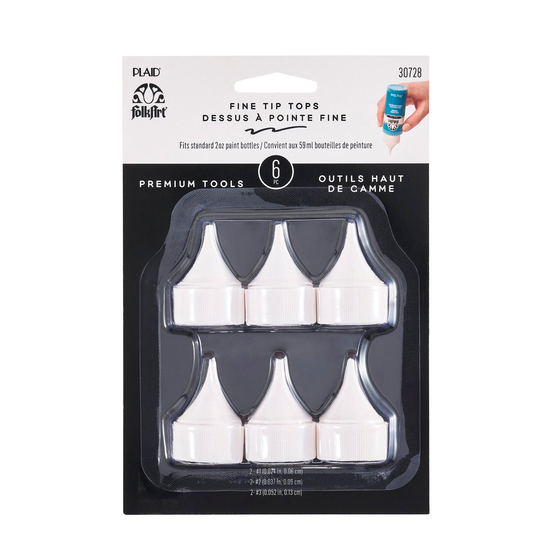 Bottle Top Writer Tips Paint Tools, 6-Piece Set