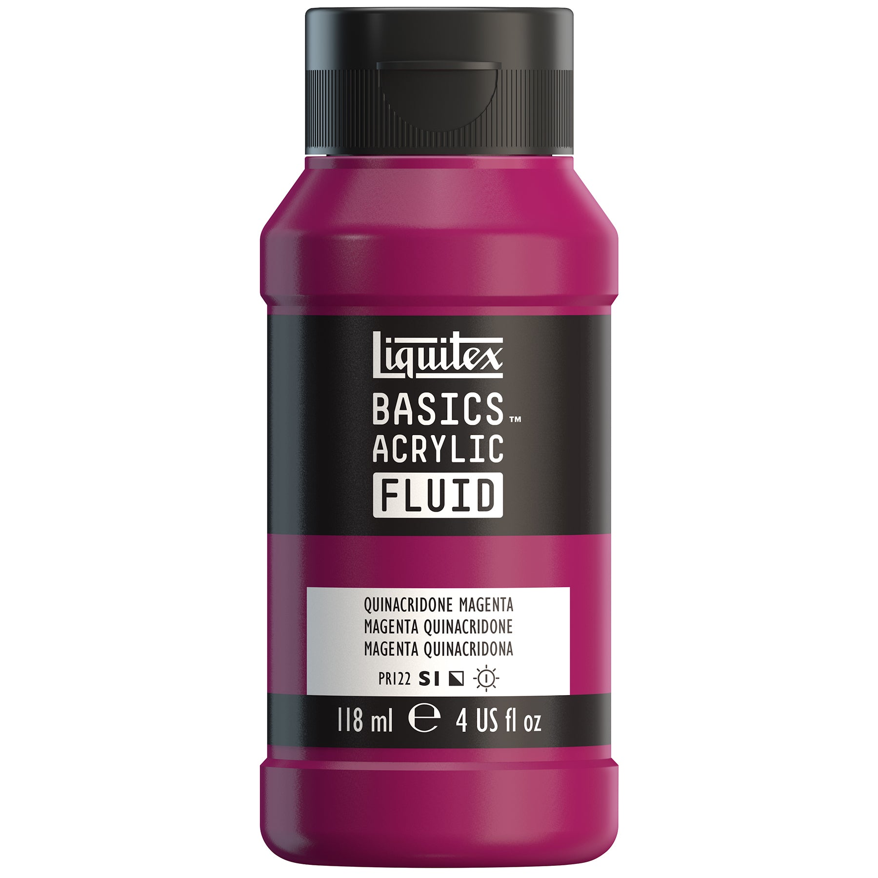 LQ BASICS Acrylic Fluid 118ml Bottle -  Quinacridone Magenta