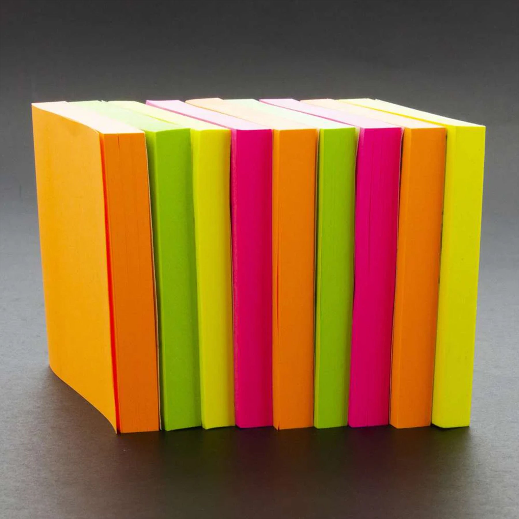 Stick On Notes, 3" x 3", Neon, 90 Sheets, Pack of 12
