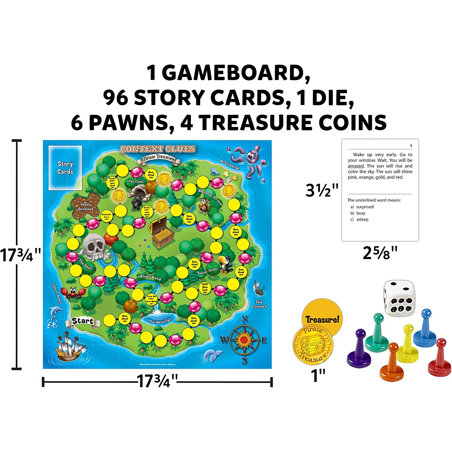 Context Clues—Pirate Treasure Game, Red Levels 2.0-3.5
