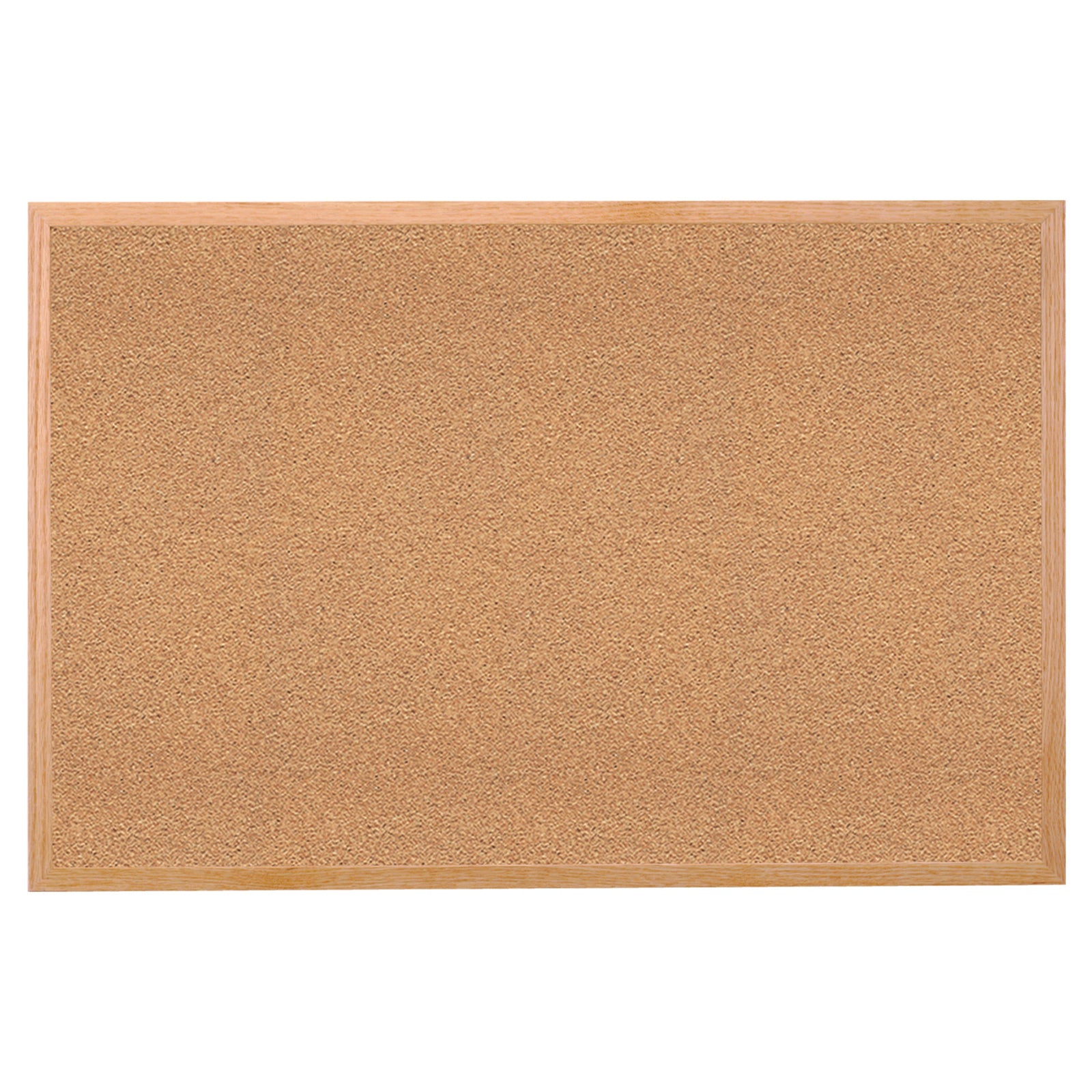 Natural Cork Bulletin Board with Wood Frame, 18"H x 24"W
