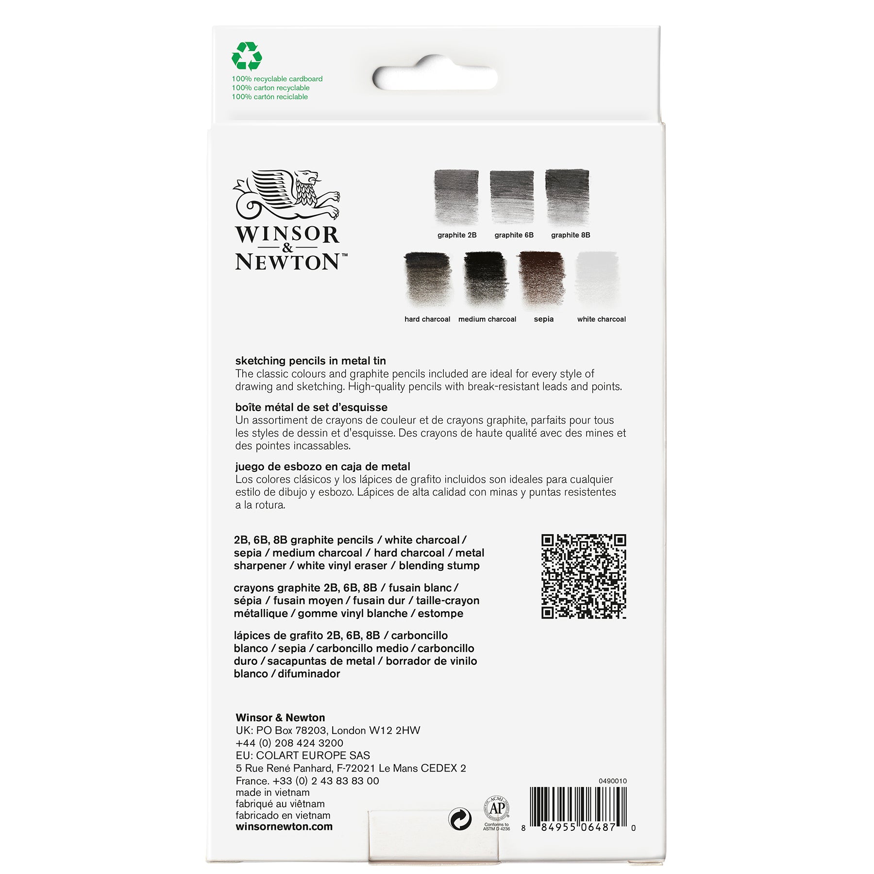 WN Studio Collection Sketching Pencil Tin - 10pc