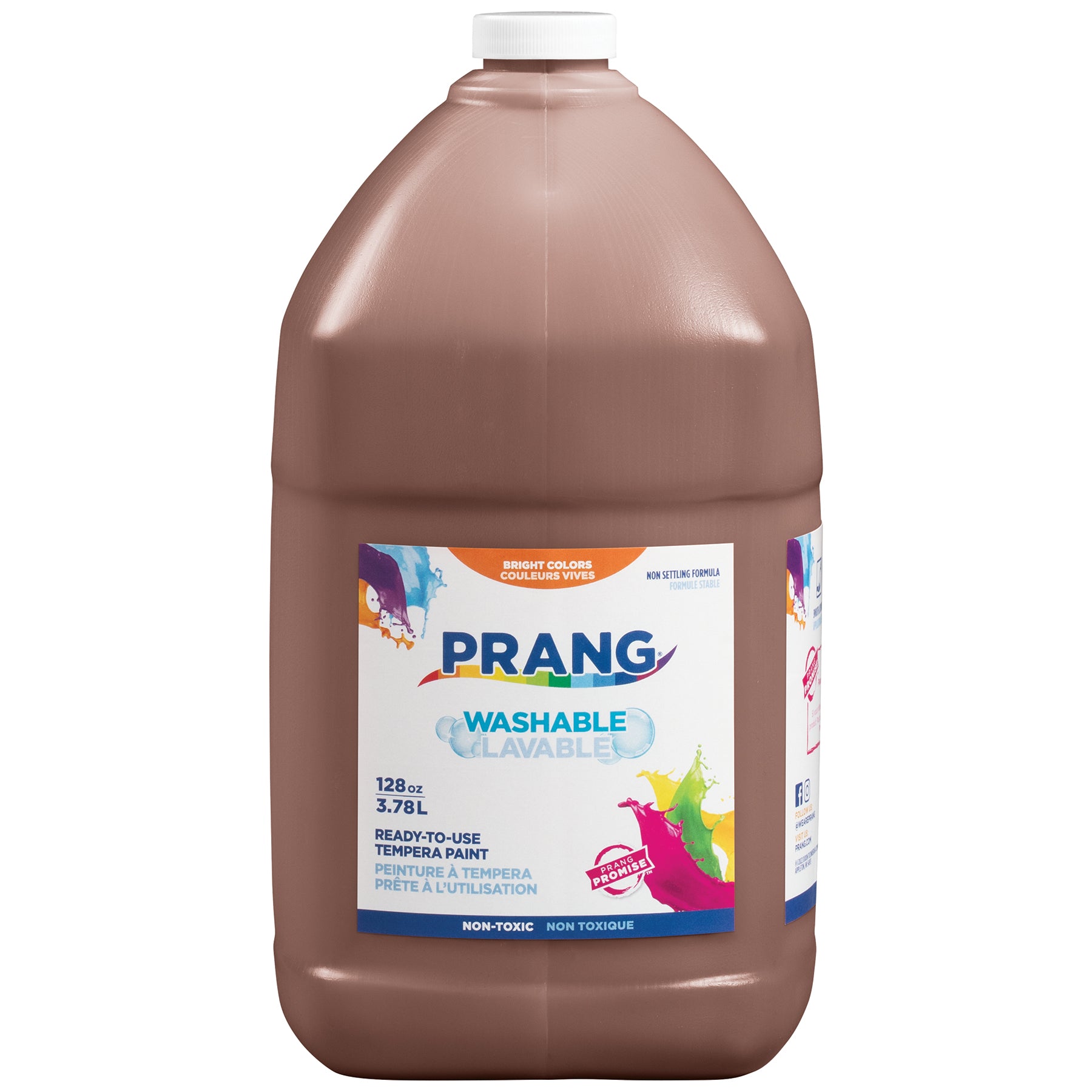 Washable Tempera Paint, Brown, 1 Gal