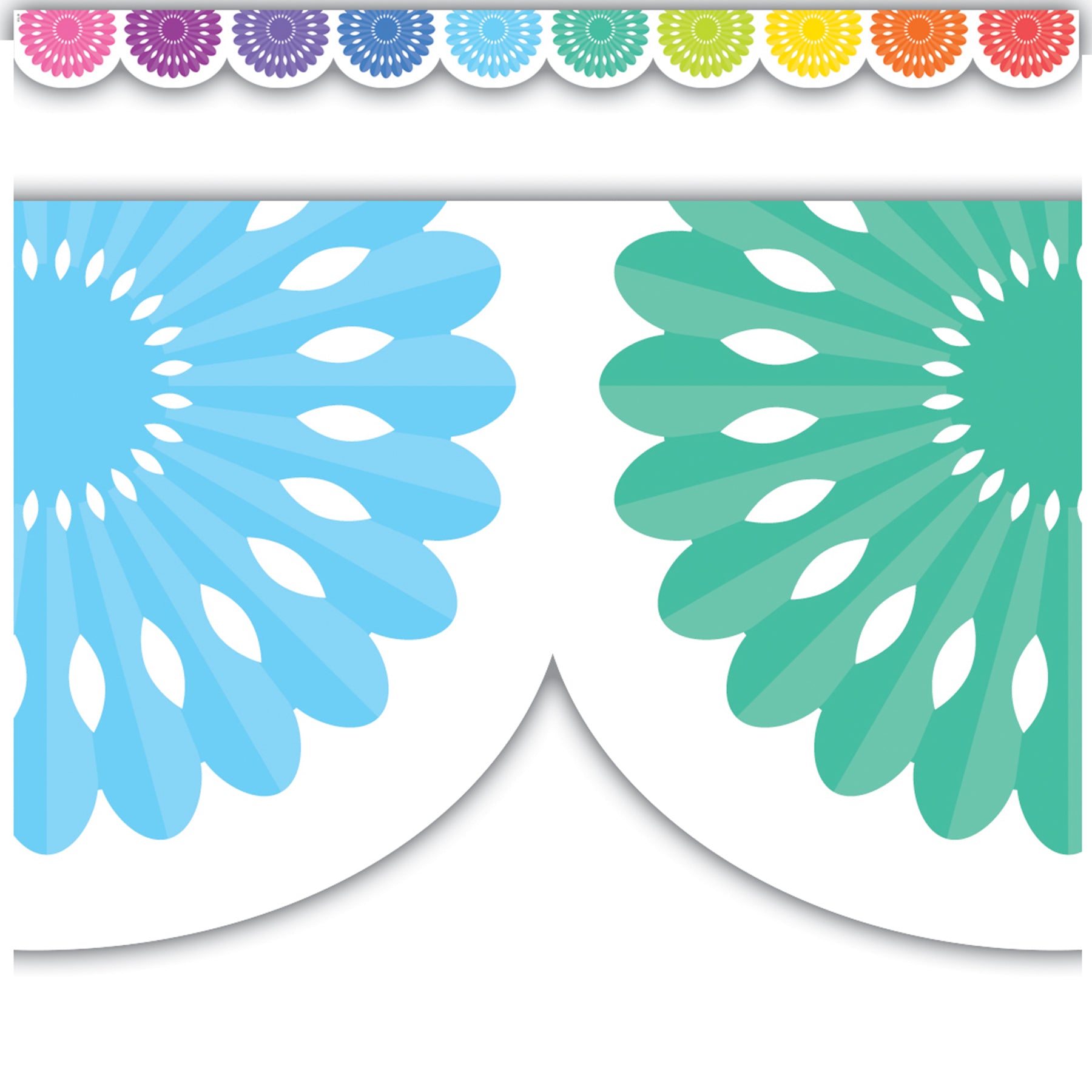Colorful Fiesta Die-Cut Border Trim, 35 Feet