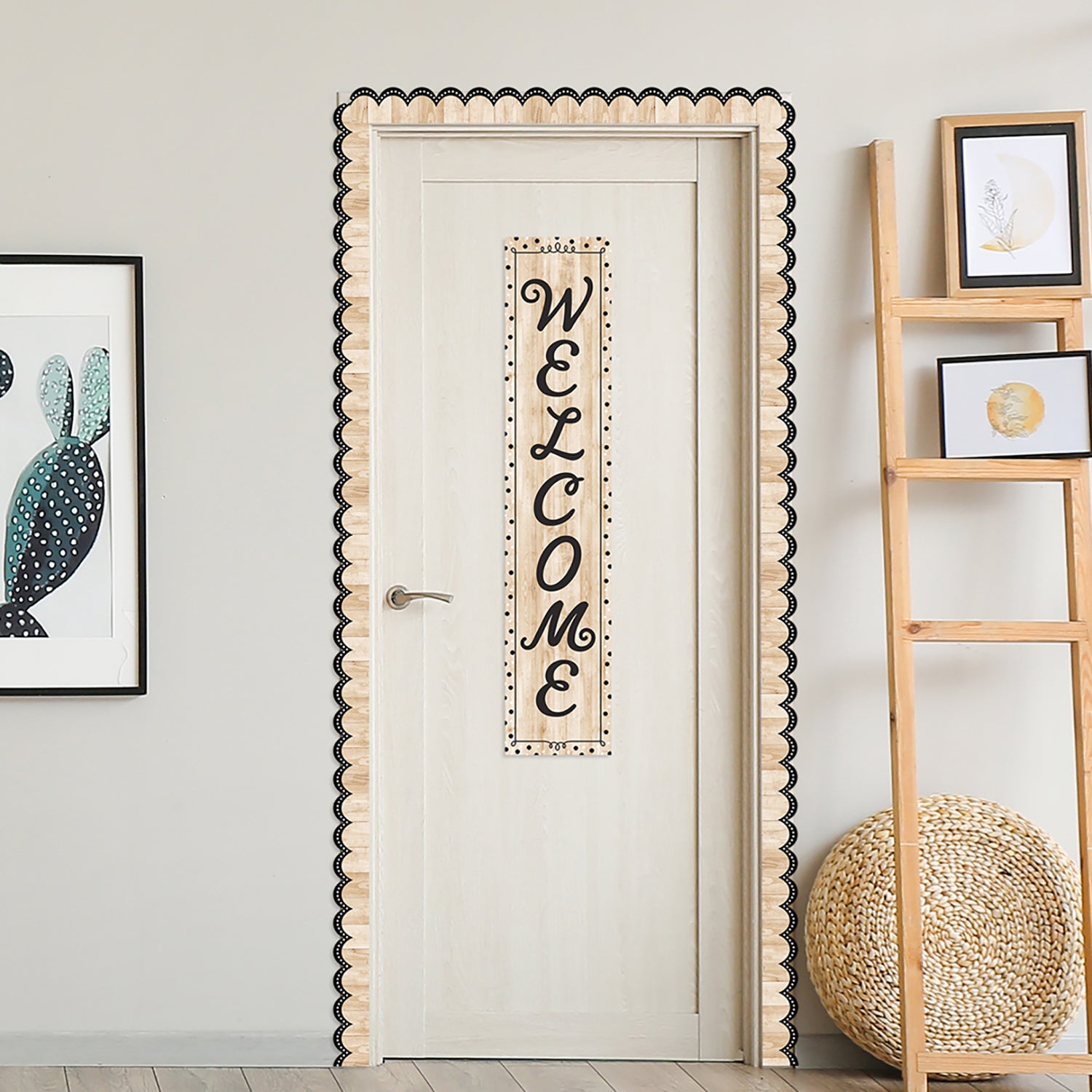 Core Decor Dotted Scallops on Wood EZ Border, 48 Feet