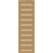Burlap 10 Pocket File Storage Pocket Chart (14" x 58")