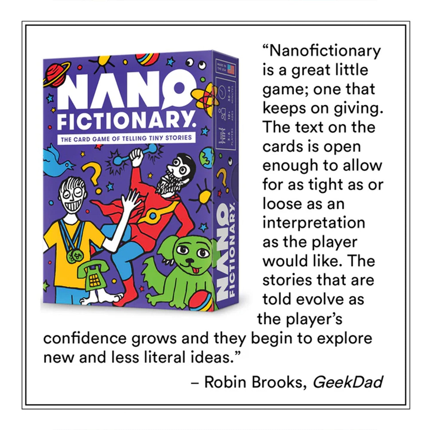Nanofictionary Card Game