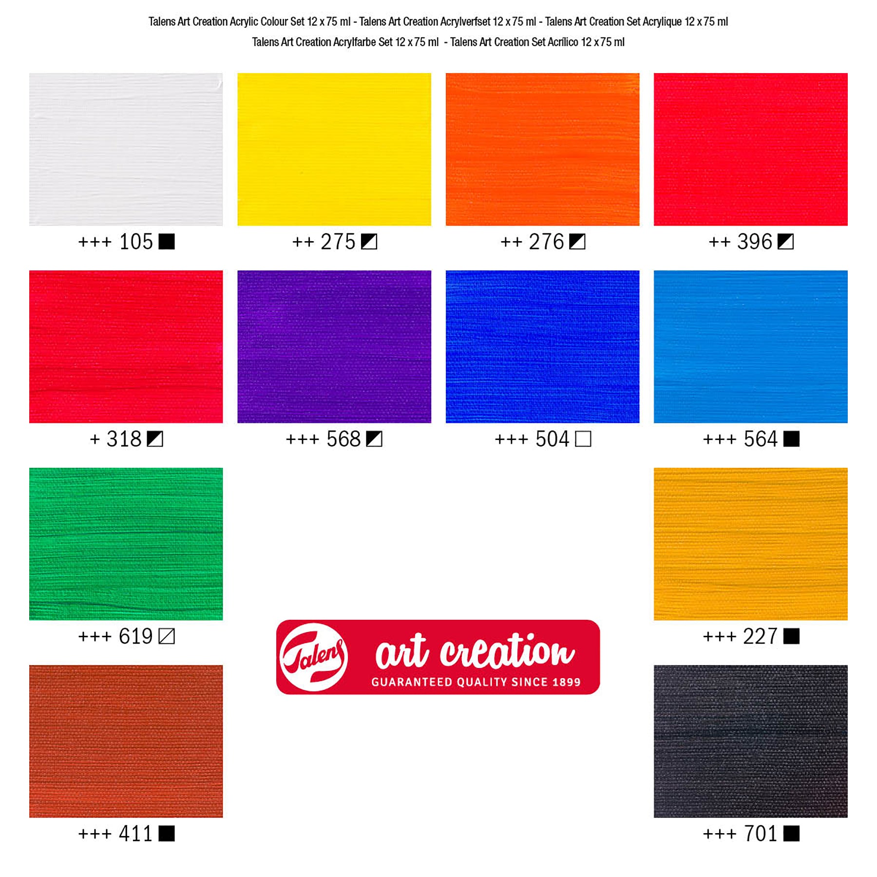 Acrylic Set, 12 x 75mL
