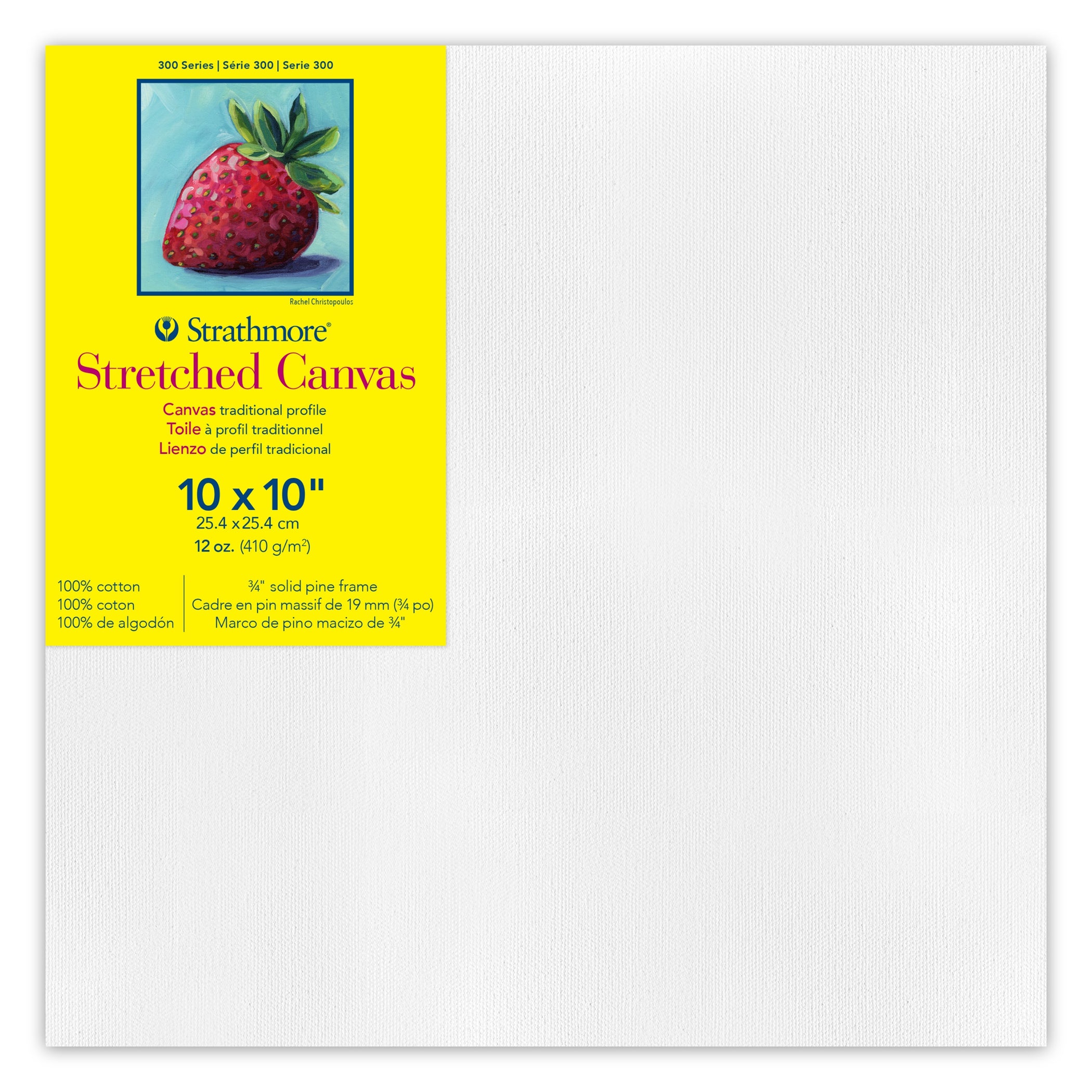 300 Series Traditional Stretched Canvas, 10x10 inch