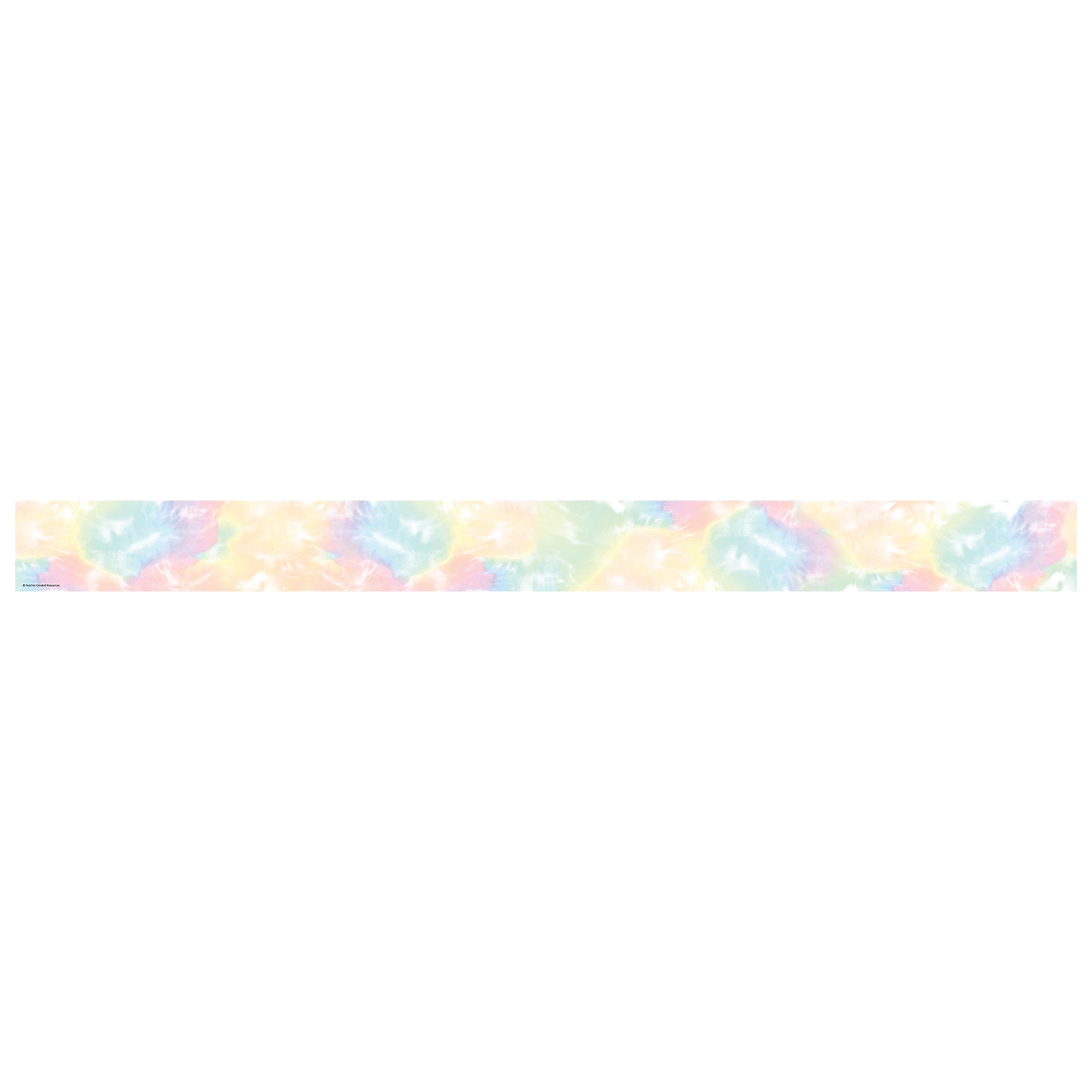 Pastel Pop Tie-Dye Straight Rolled Border Trim, 50 Feet