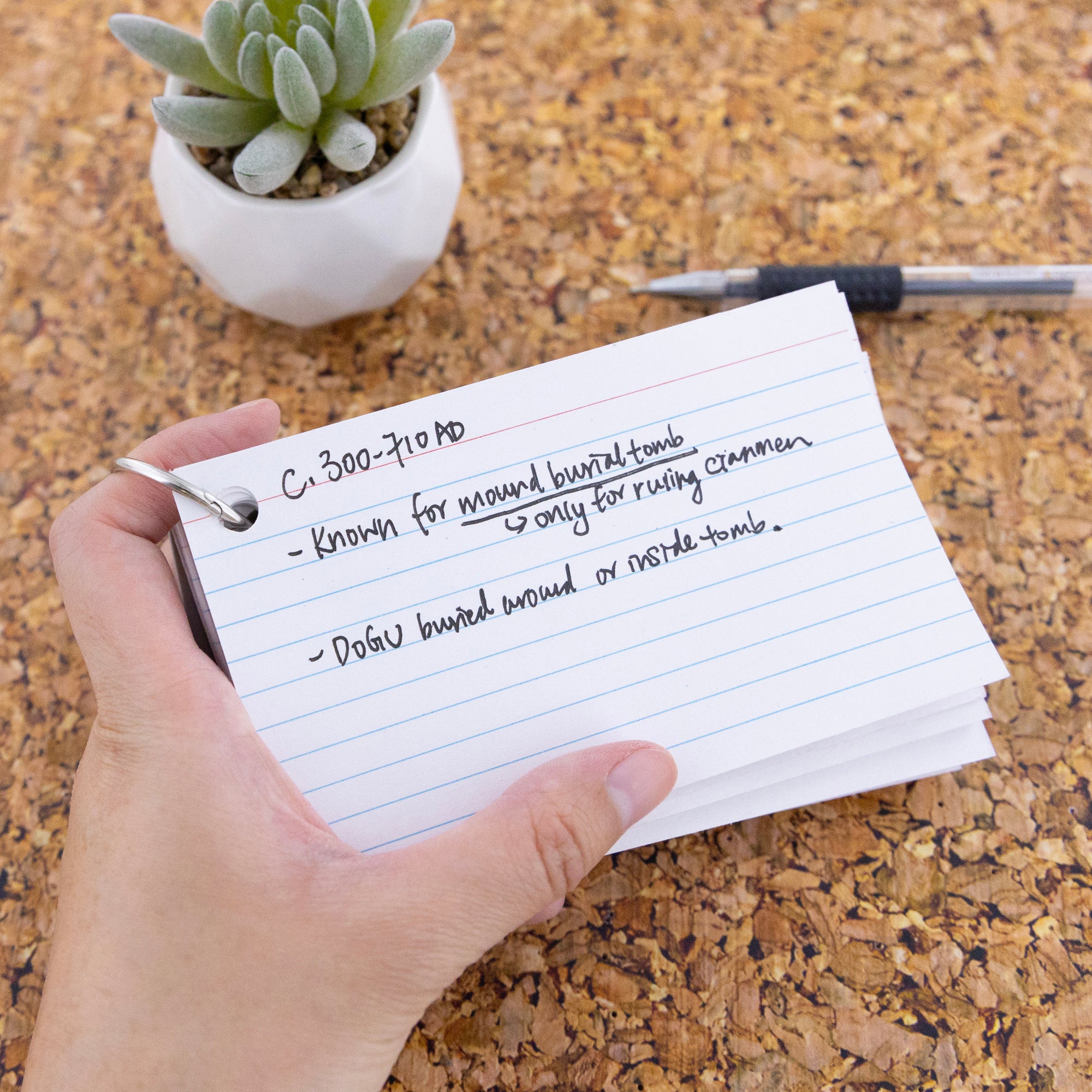 Ruled Index Cards with Ring, Fashion Poly Cover, 3" x 5", White, 100 Count, 1 Each