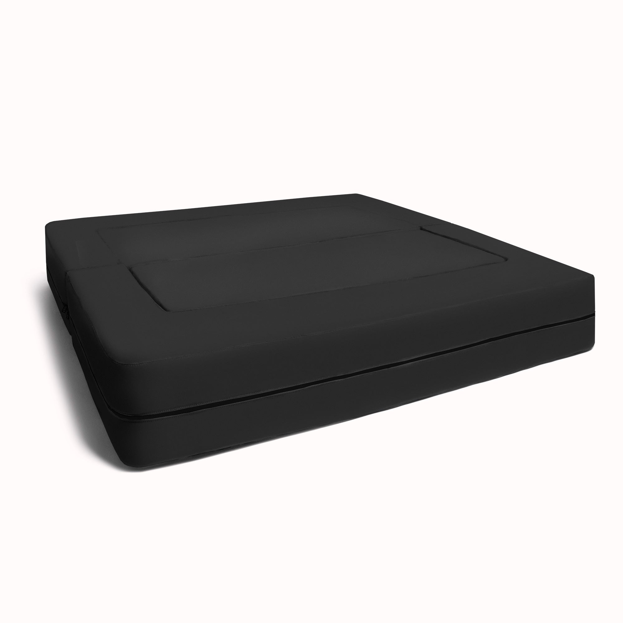 Jaxx Zipline Kids Sofa & Large Ottoman, 3 in 1 Fold Out Sofa, Big Kids Edition, Chocolate