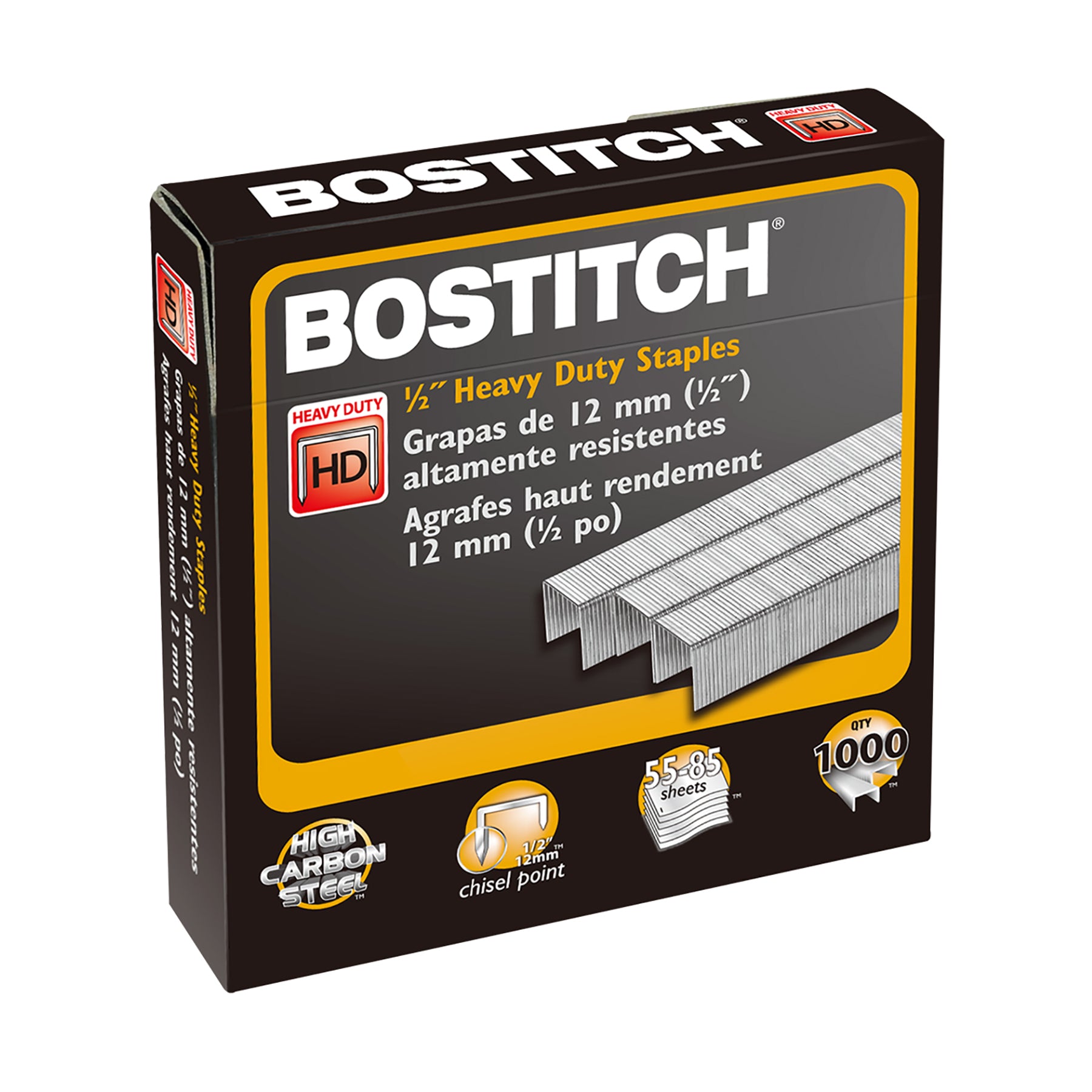 Premium Heavy Duty Staples, 1/2", Pack of 1000